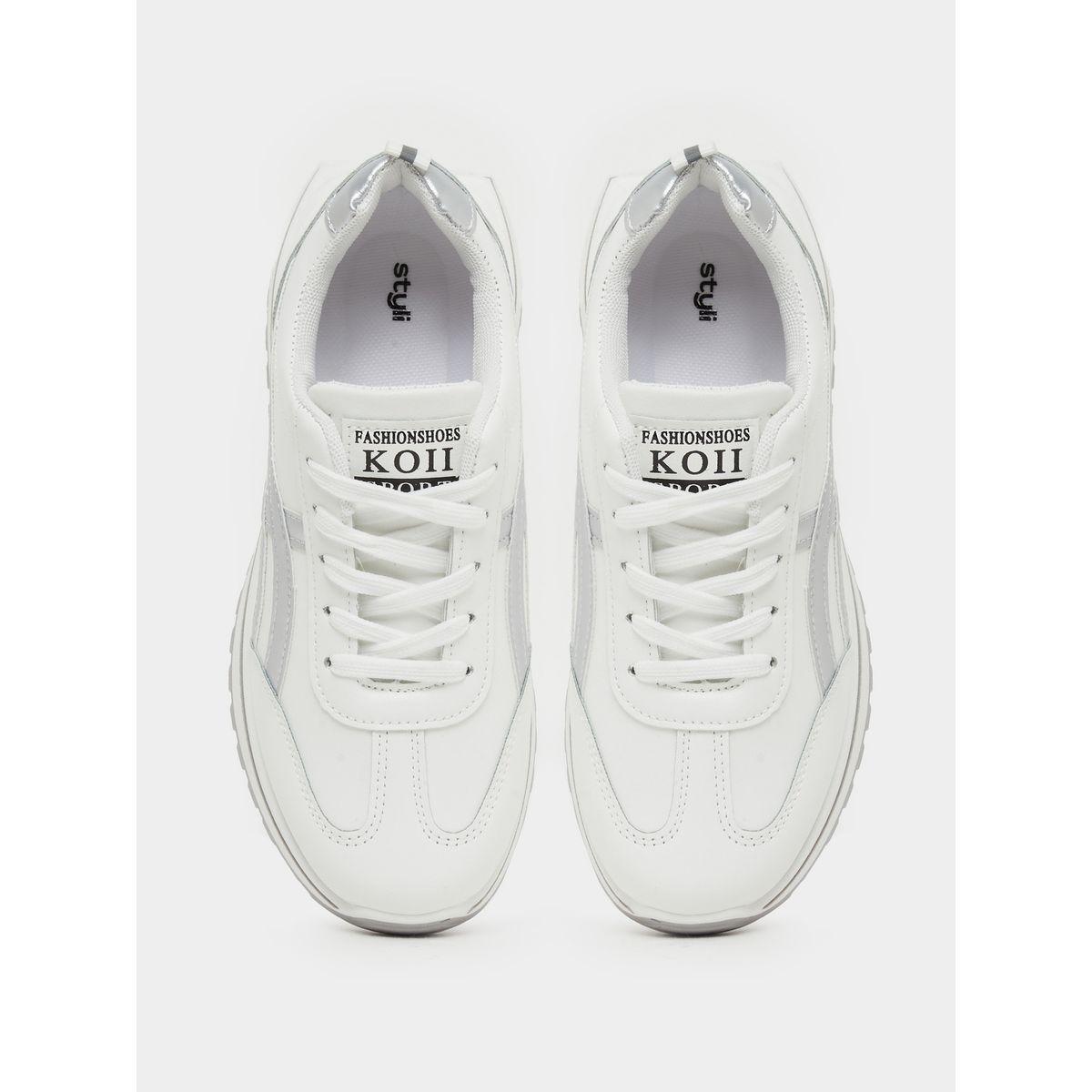 Styli Round Toe Lace-Up Chunky Sneakers with Back Pull Tab-women-shoes-sneakers-image-6
