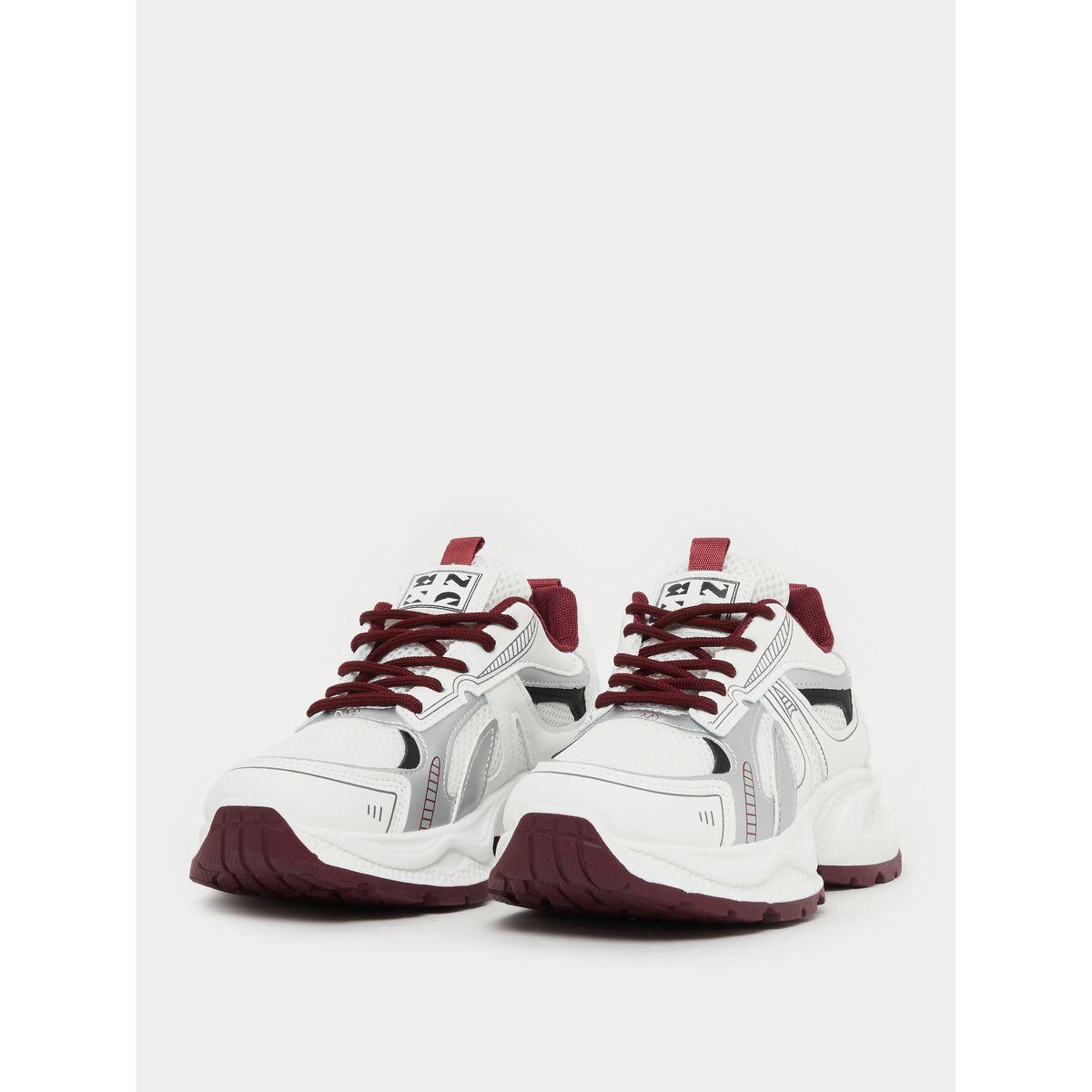 Styli Round Toe Lace Up Chunky Sneakers with Back Pull Tab-women-shoes-sneakers-image-3