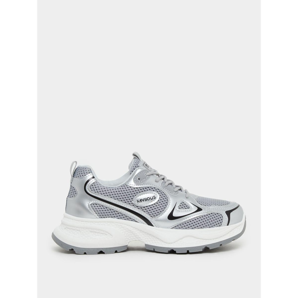 Styli Round Toe Lace-Up Chunky Sneakers with Back Pull Tab-women-shoes-sneakers-image-2