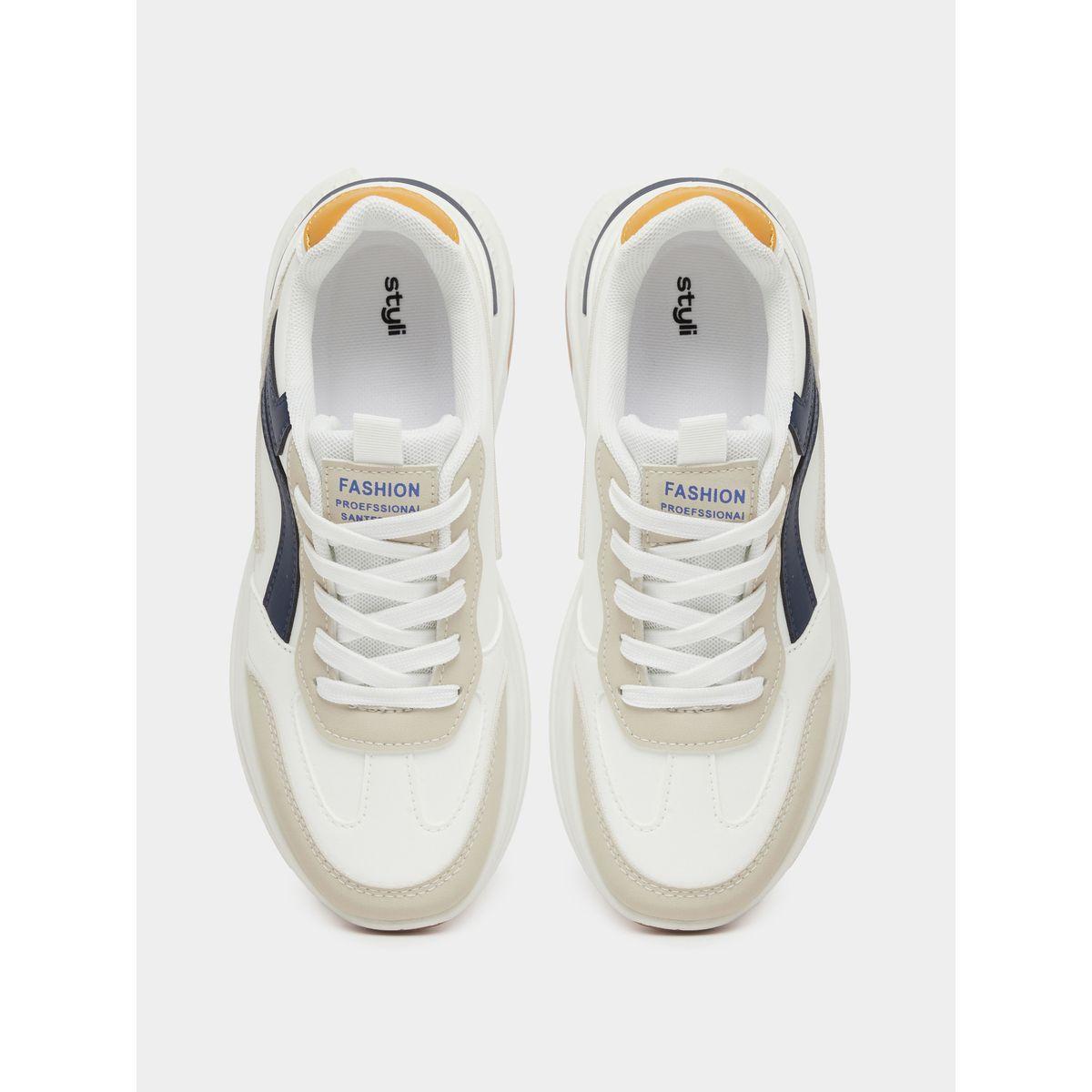 Styli Color Block Lace Up Sneakers-women-shoes-sneakers-image-5