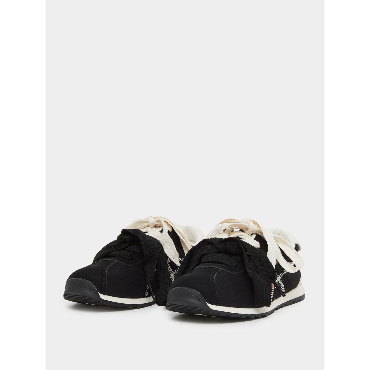 Styli Lace Up Sneakers with Stitching Detail-women-shoes-sneakers-image-2