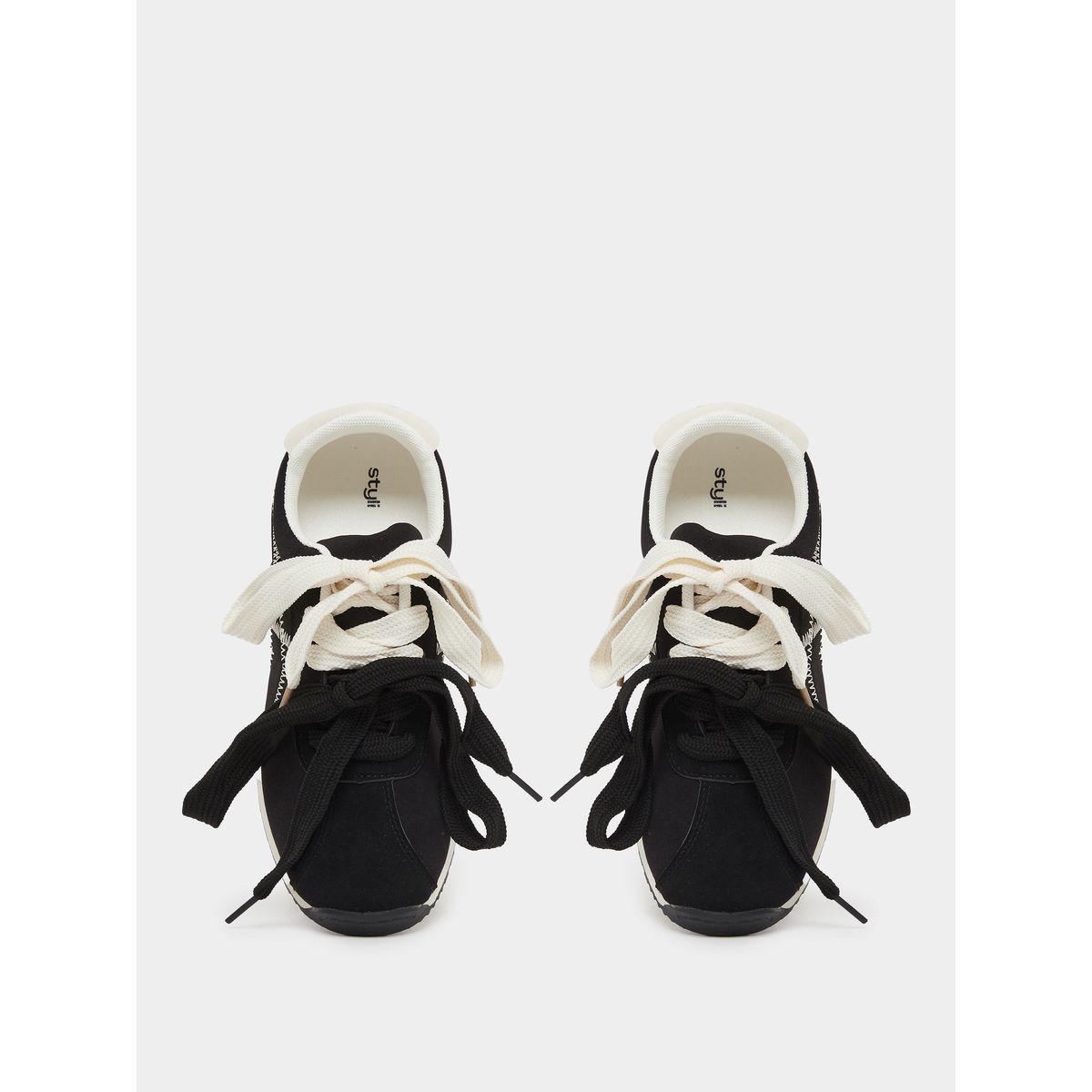 Styli Lace Up Sneakers with Stitching Detail-women-shoes-sneakers-image-5