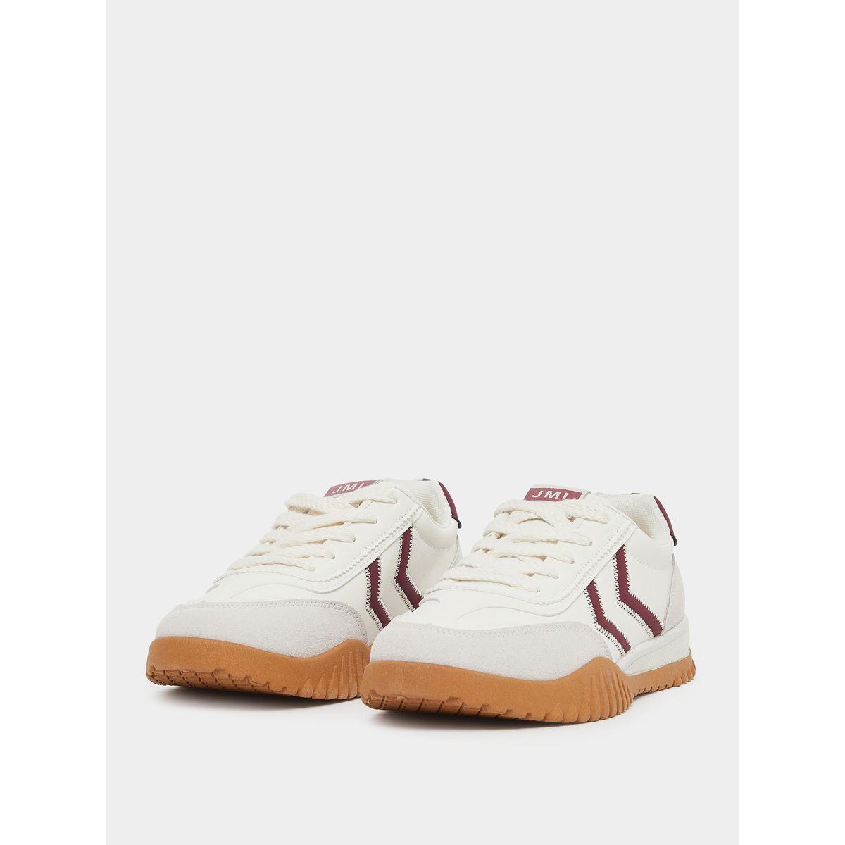 Styli Retro Sole Panelled Lace-Up Sneakers-women-shoes-sneakers-image-2
