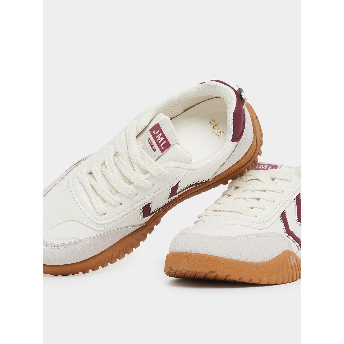 Styli Retro Sole Panelled Lace-Up Sneakers-women-shoes-sneakers-image-3