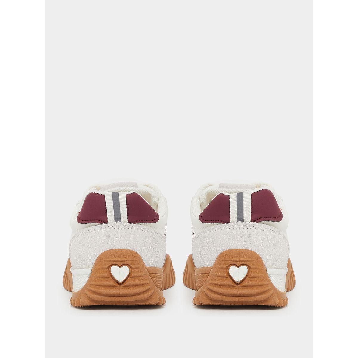 Styli Retro Sole Panelled Lace-Up Sneakers-women-shoes-sneakers-image-4