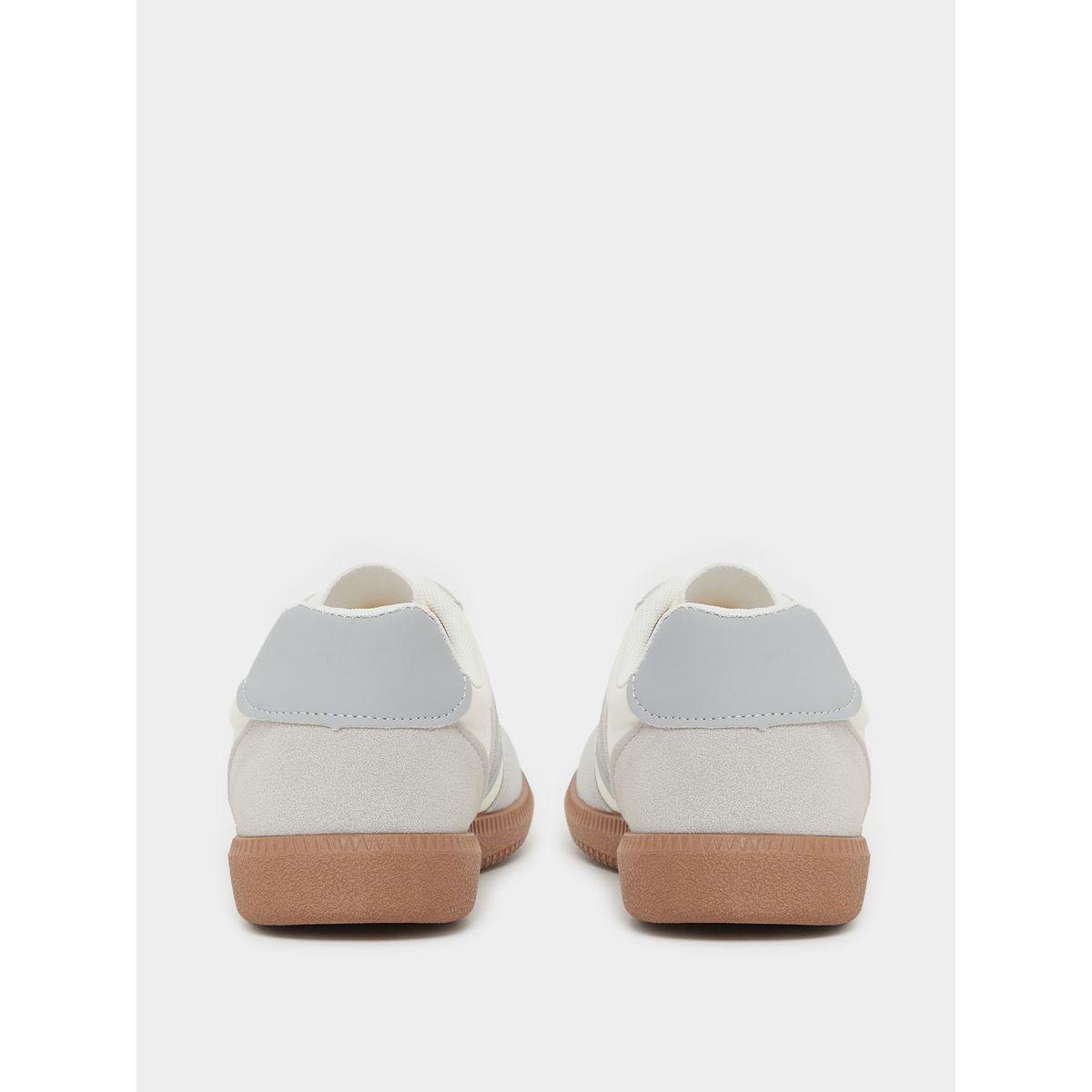 Styli Panelled Lace Up Sneakers-women-shoes-sneakers-image-4