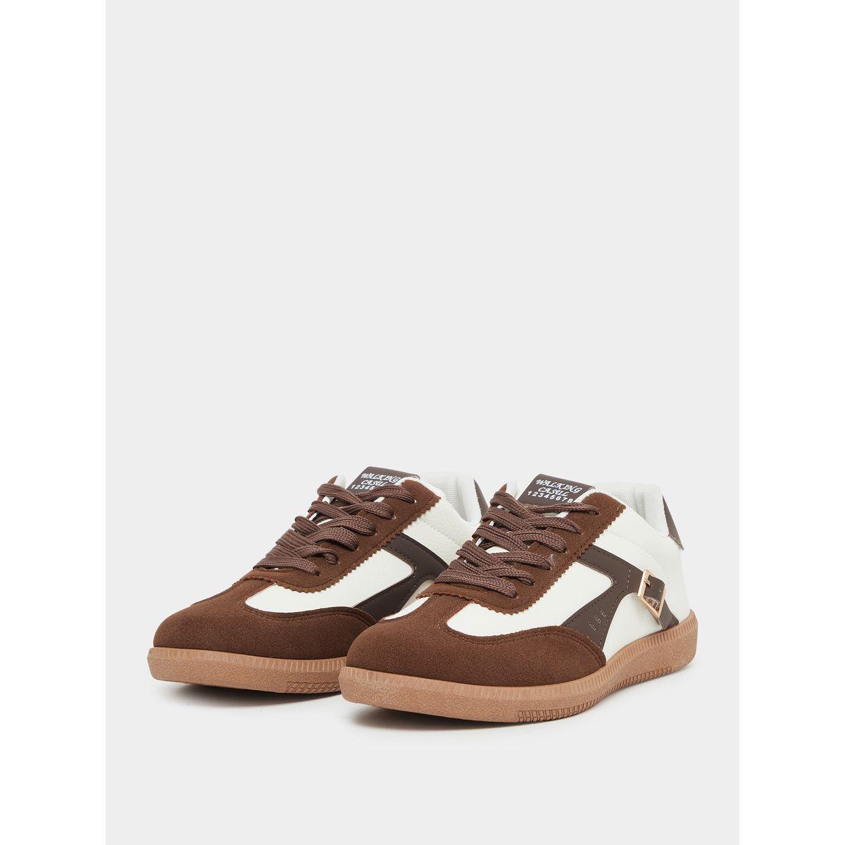 Styli Color Block Buckle Detail Lace Up Sneakers-women-shoes-sneakers-image-2