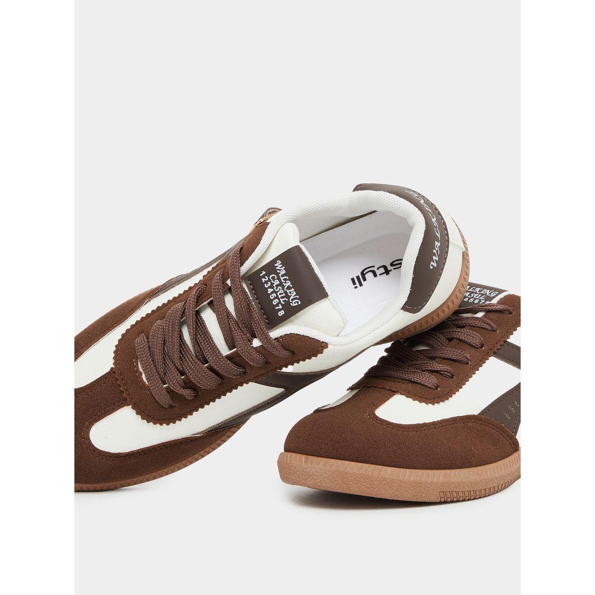 Styli Color Block Buckle Detail Lace Up Sneakers-women-shoes-sneakers-image-3