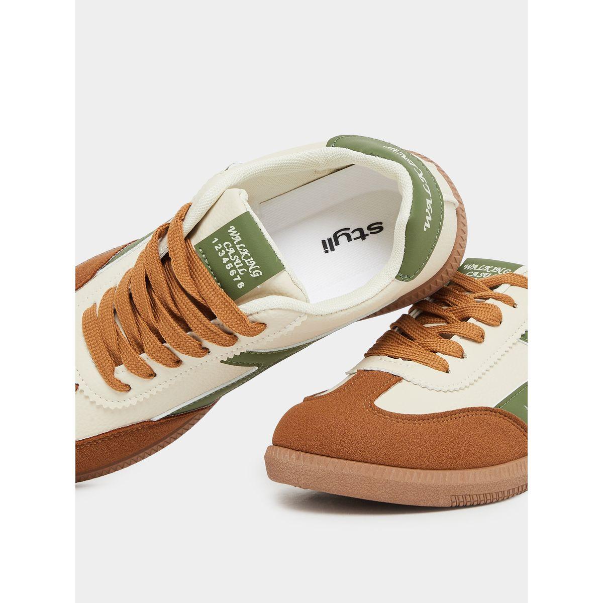 حذاء سنيكرز بنمط كتل الالوان مع رباط غلق-women-shoes-sneakers-image-3