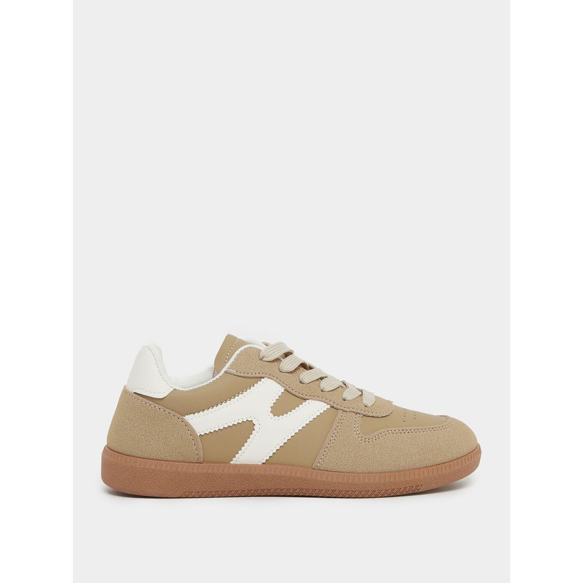Styli Panelled Lace Up Sneakers-women-shoes-sneakers-image-1