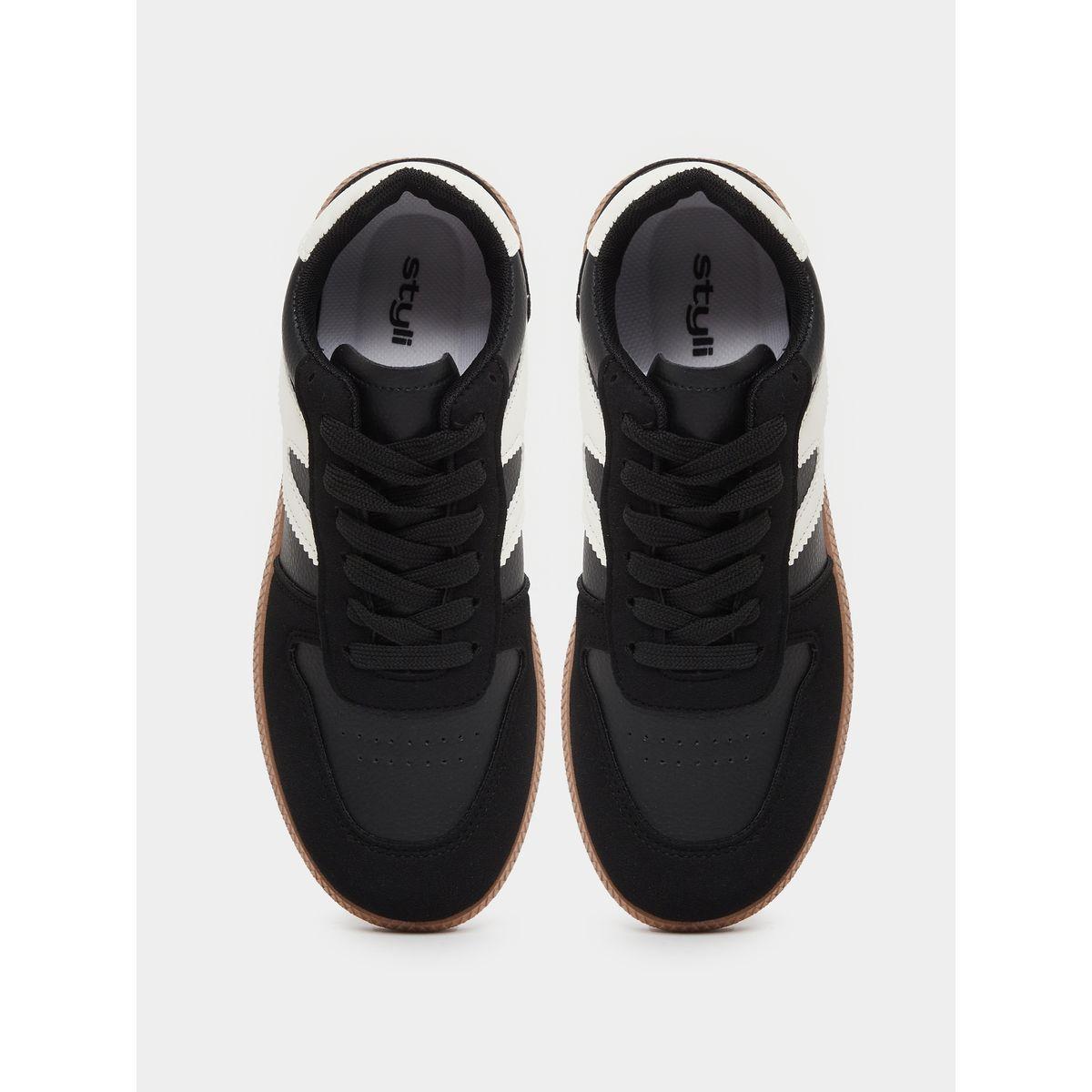 Styli Panelled Lace Up Sneaker-women-shoes-sneakers-image-5