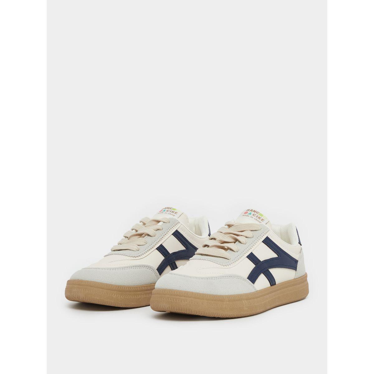 Styli Panelled Lace Up Sneaker-women-shoes-sneakers-image-2