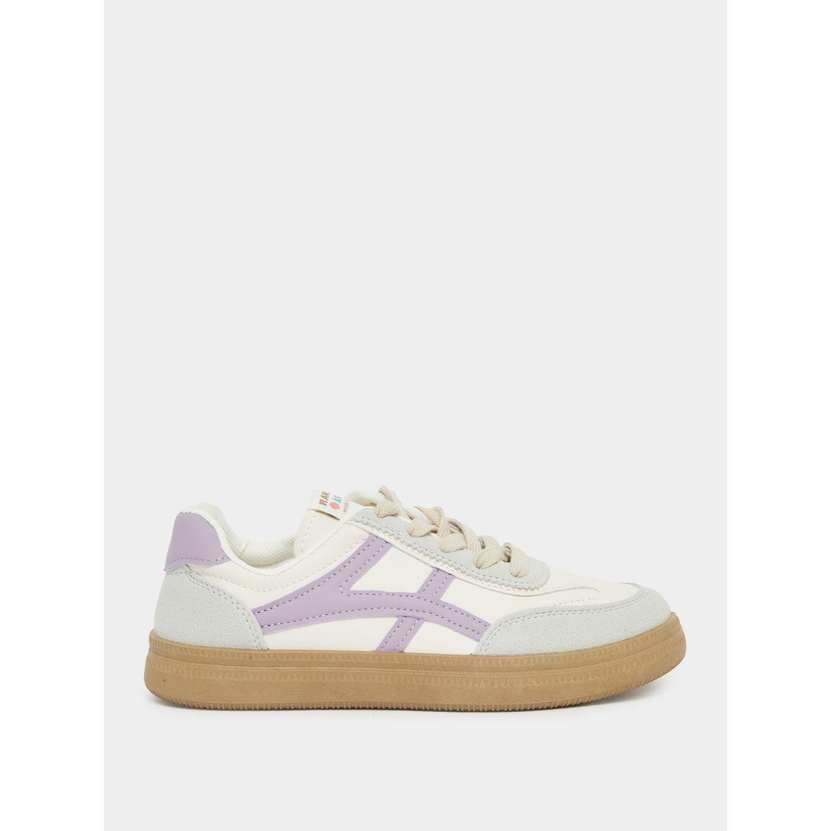 Styli Panelled Lace Up Sneakers-women-shoes-sneakers-image-1