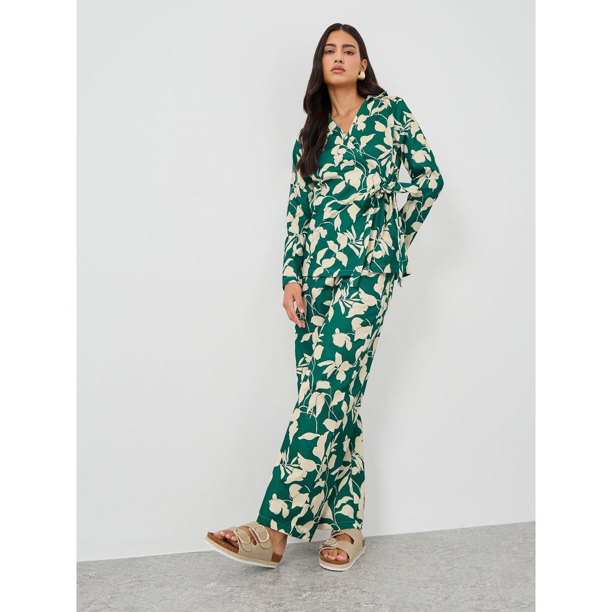 Styli Printed Tie-Up Shirt and Pants Co-Ords-women-clothing-coordsets-image-1