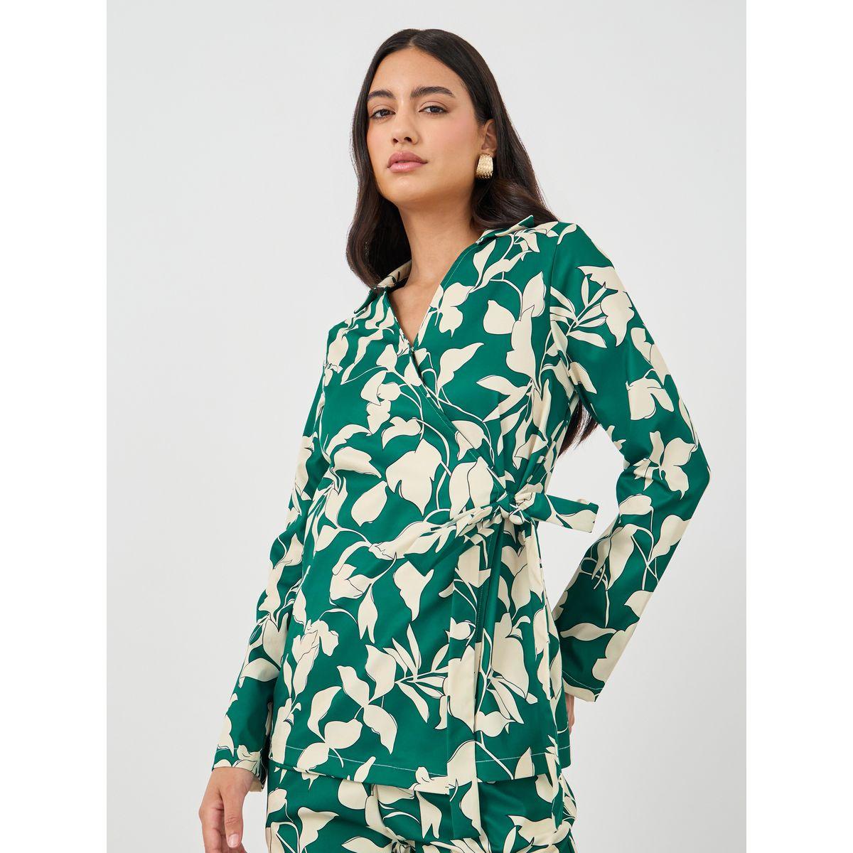 Styli Printed Tie-Up Shirt and Pants Co-Ords-women-clothing-coordsets-image-2
