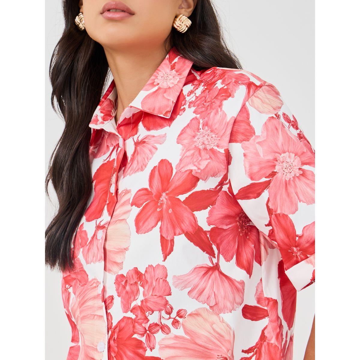Styli Printed Collared Buttoned Shirt and Pants Co-Ords-women-clothing-coordsets-image-3