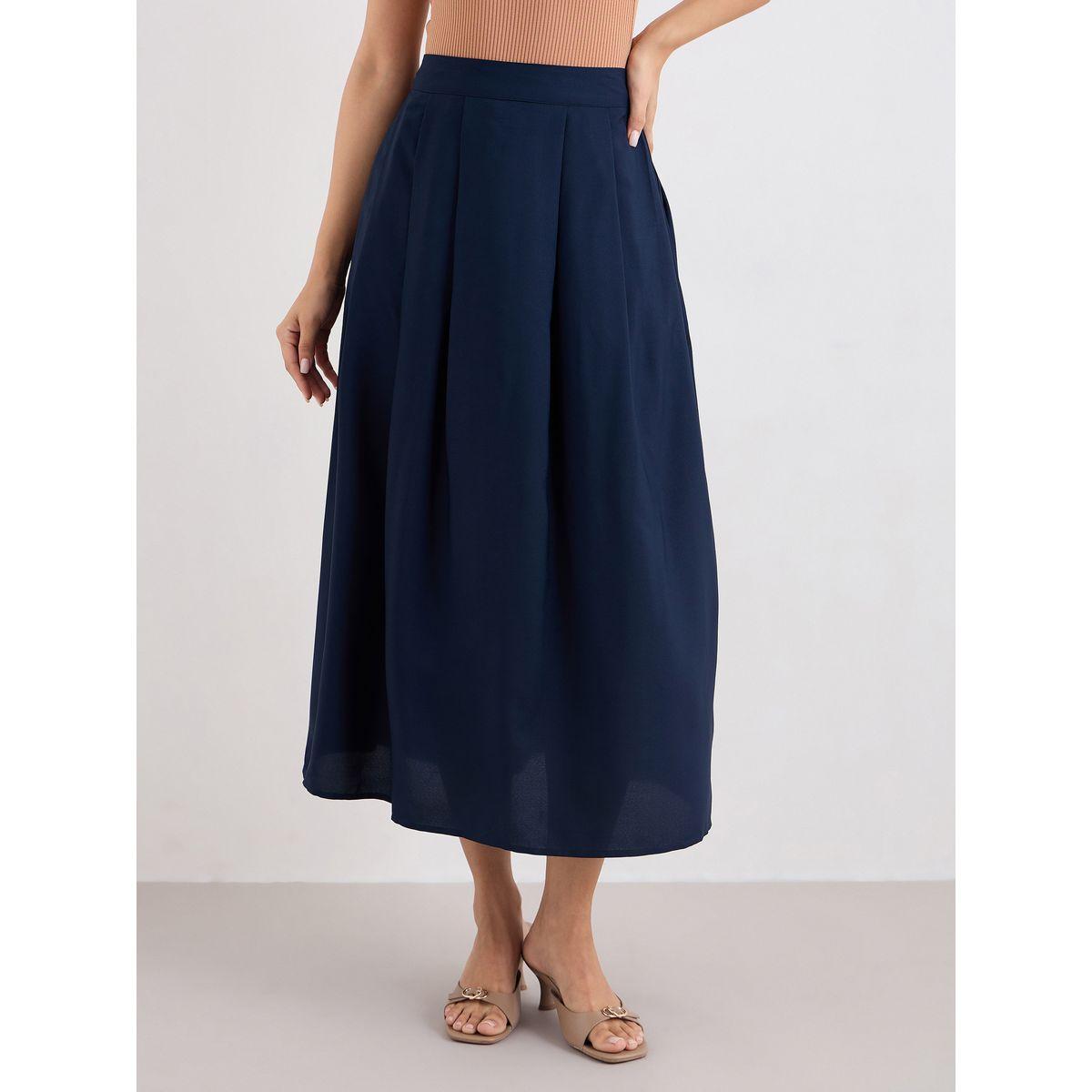 تنورة ميدي مزينة بكسرات-women-clothing-bottoms-skirts-image-2