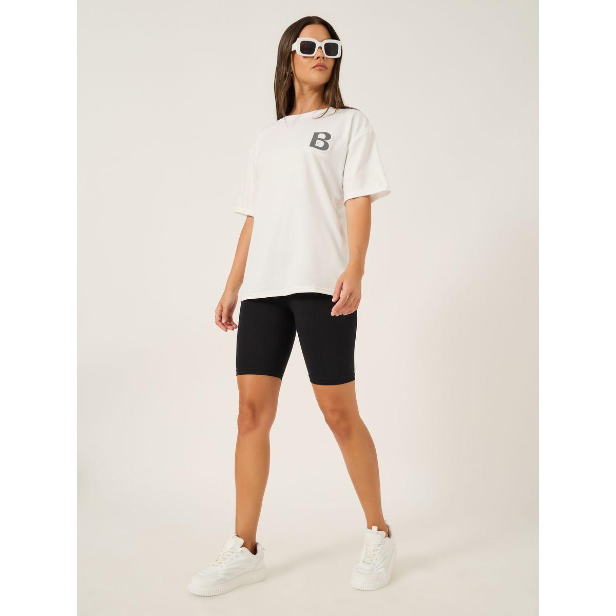 Styli Solid Loose Fit Round Neck T-Shirt-women-clothing-tshirts-image-2