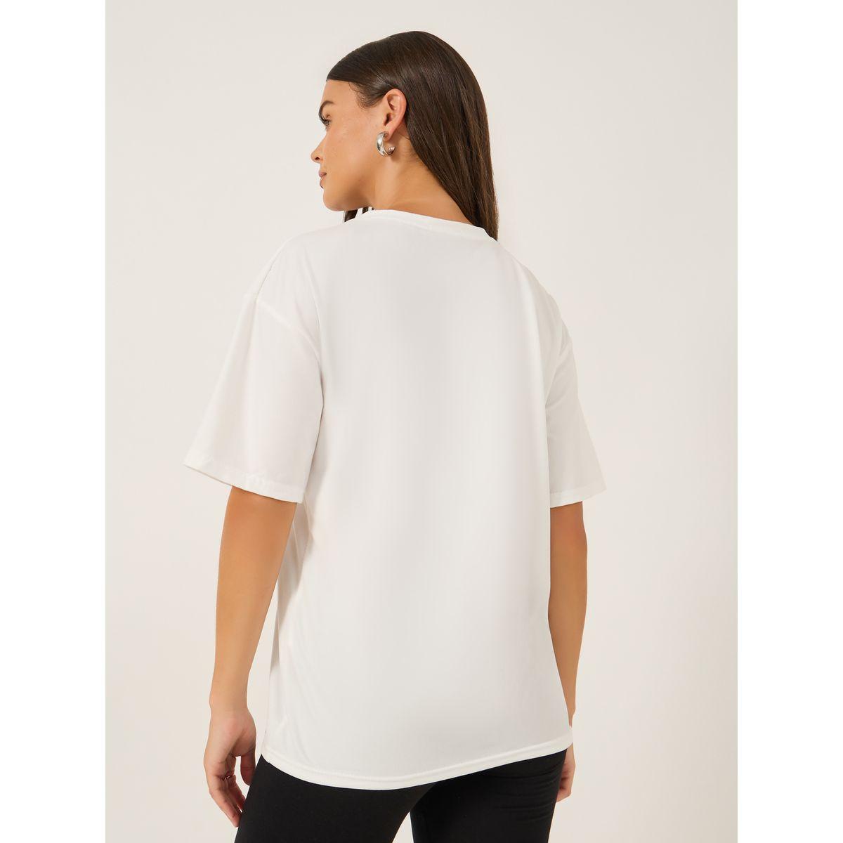 Styli Solid Loose Fit Round Neck T-Shirt-women-clothing-tshirts-image-5