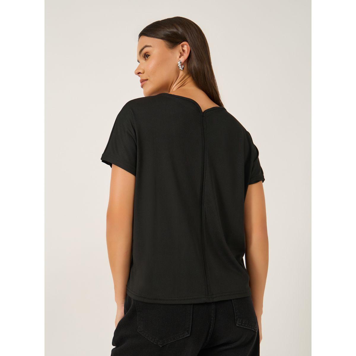 Styli Solid Regular Fit V-Neck T-Shirt-women-clothing-tshirts-image-4