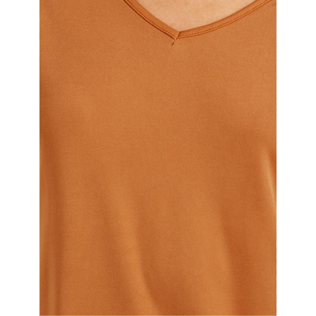 Styli Solid Regular Fit V-Neck T-Shirt-women-clothing-tshirts-image-3