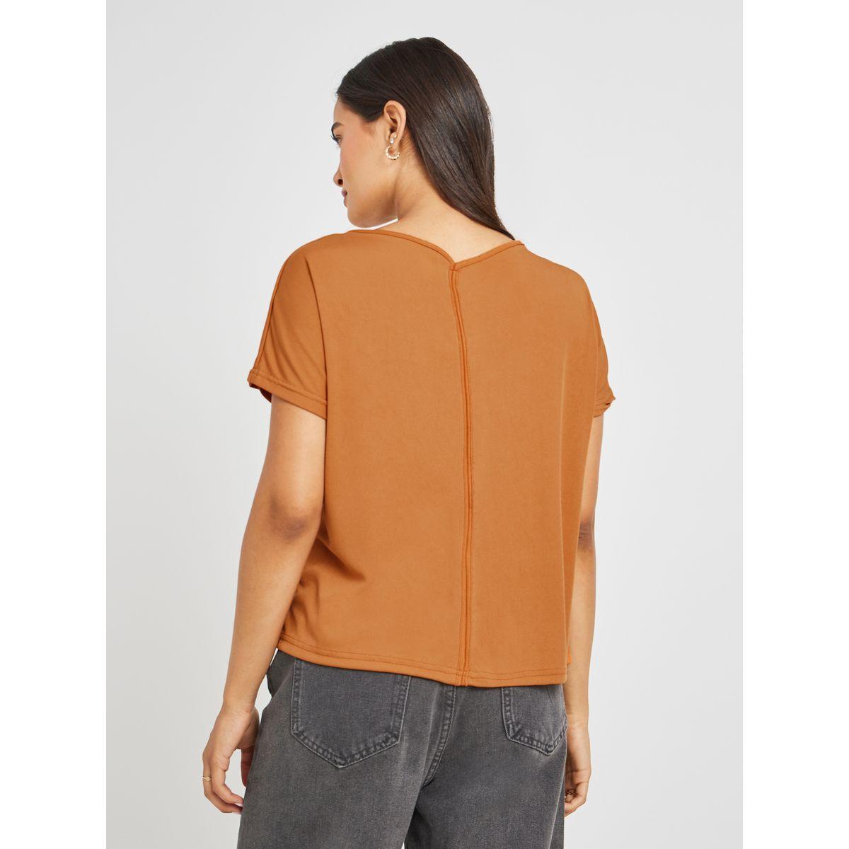 تيشيرت سادة بقصة عادية وأكمام قصيرة-women-clothing-tshirts-image-4