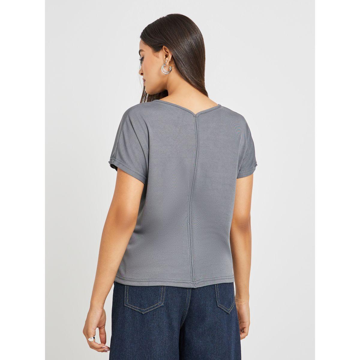 تيشيرت سادة بقصة عادية وأكمام قصيرة-women-clothing-tshirts-image-4