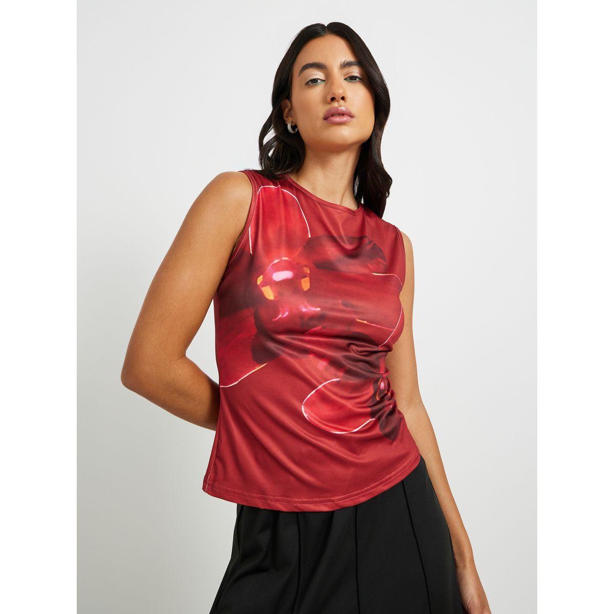 Styli Floral Print Sleeveless Round Neck Top-women-clothing-shirtsandblouses-blouses-image-1