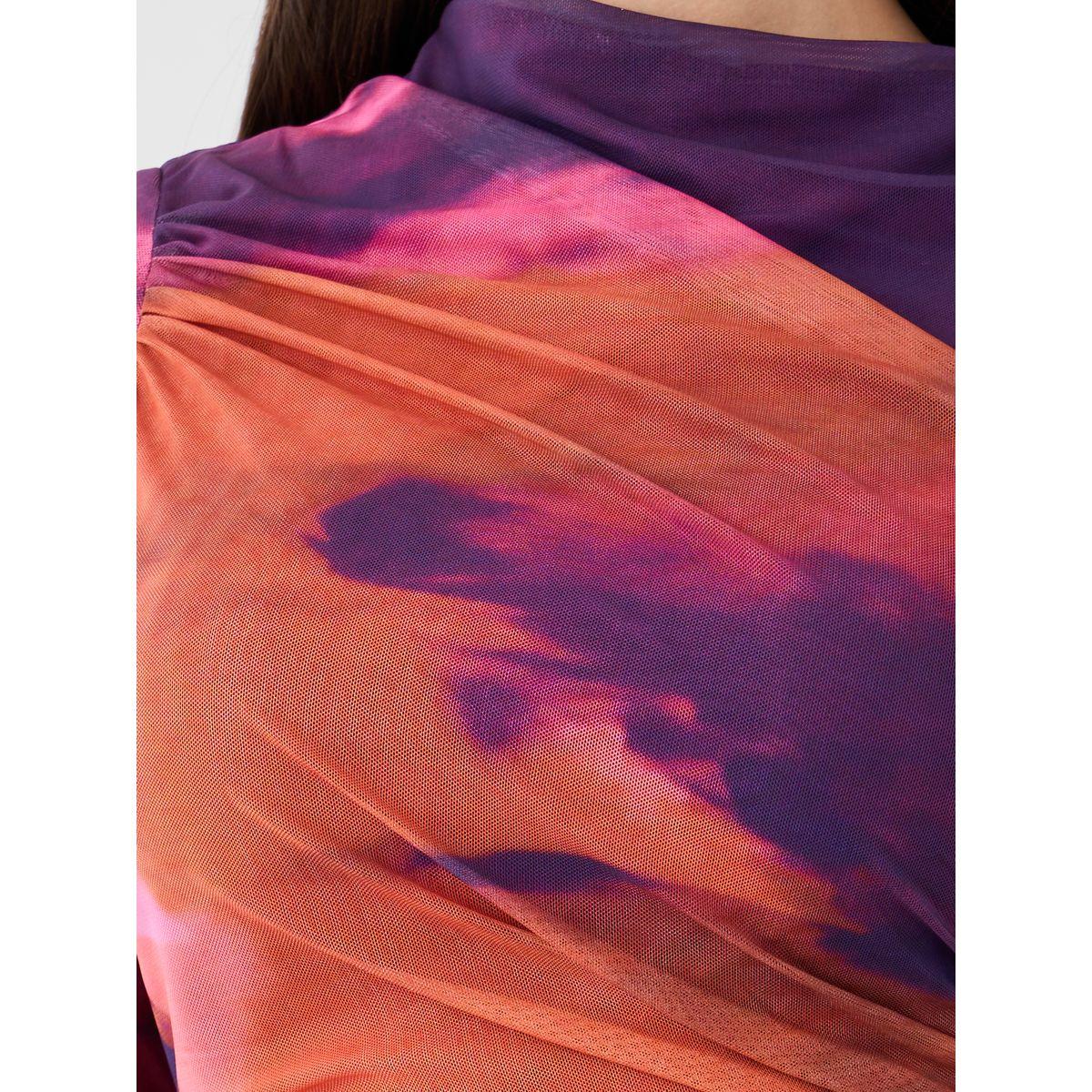 فستان ميدي بديكون بطبعة تاي داي وخصر مزموم-women-clothing-dresses-image-3
