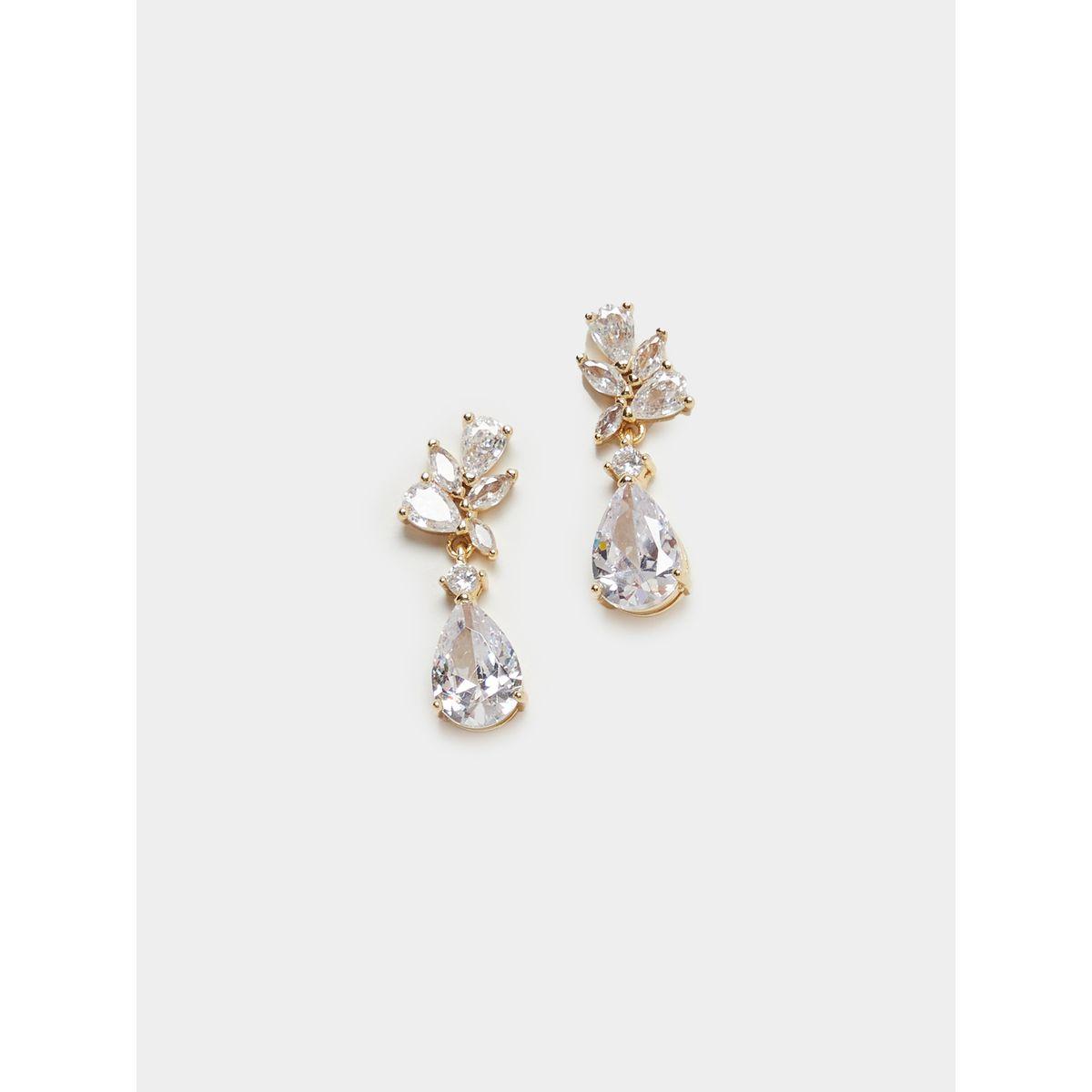 Styli Faux Crystal Embellished Dangle Earrings-women-watchesandjewellery-jewellery-earrings-image-1