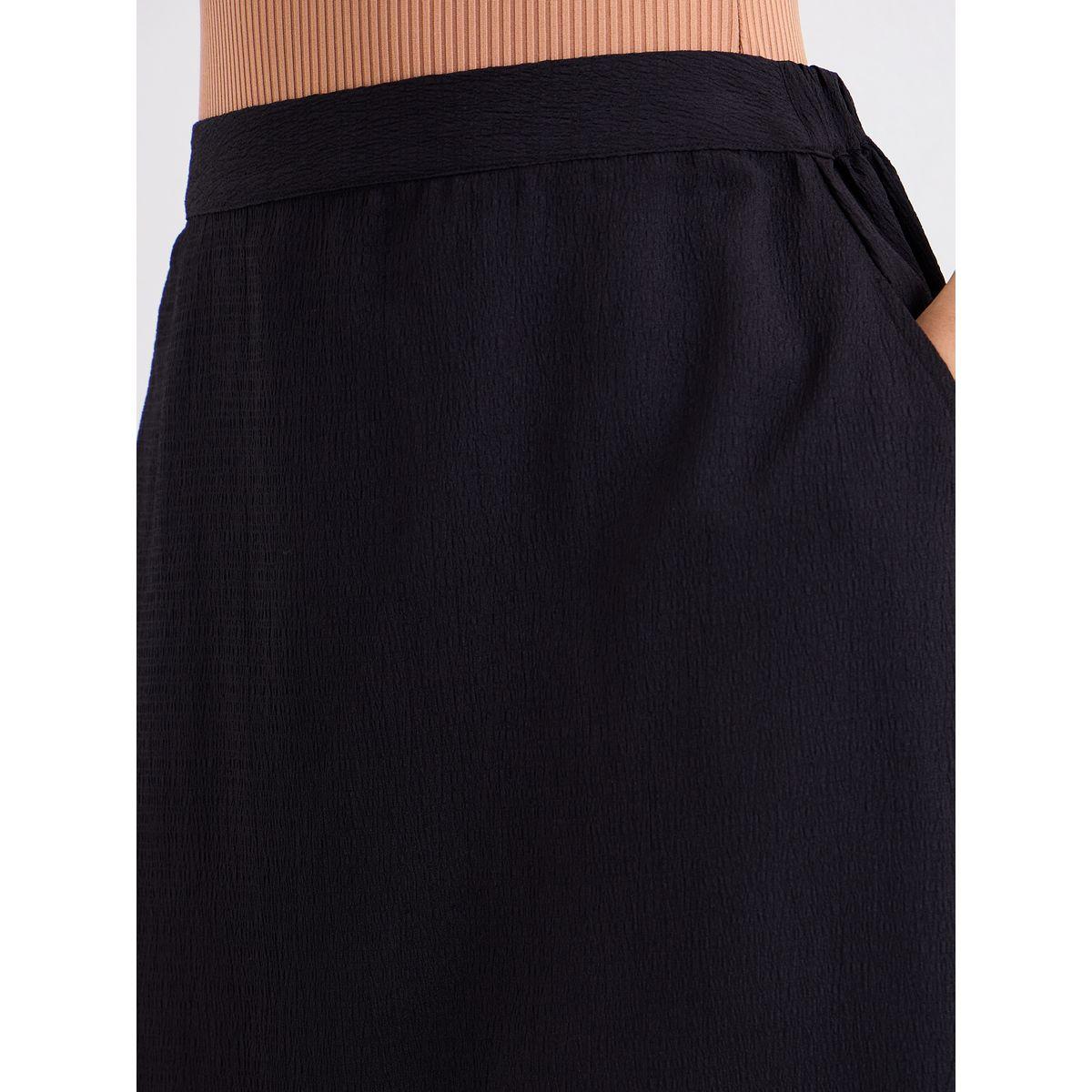 تنورة طويلة سادة مزينة بشق جانبي-women-clothing-bottoms-skirts-image-3