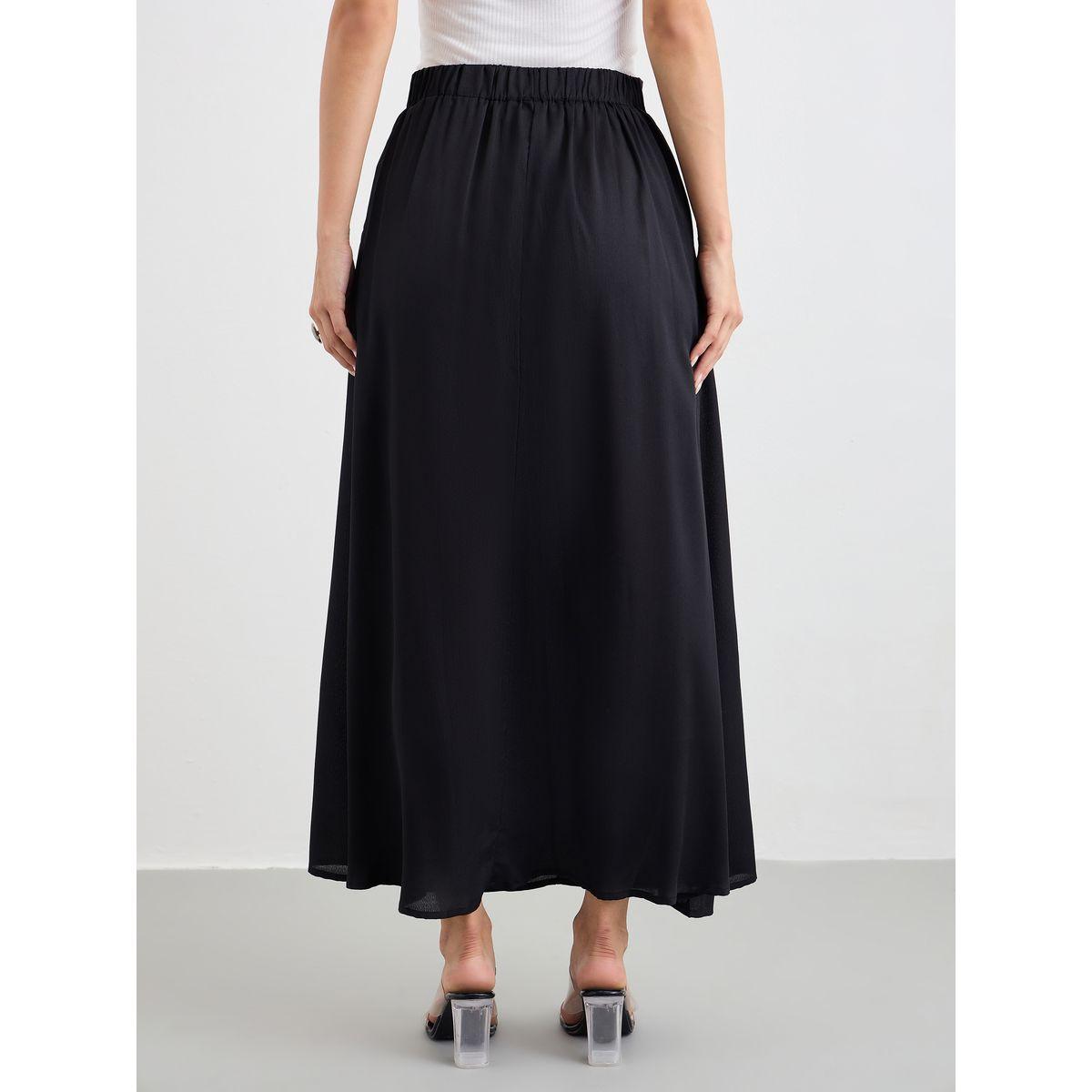 تنورة طويلة سادة بخصر متوسط-women-clothing-bottoms-skirts-image-4