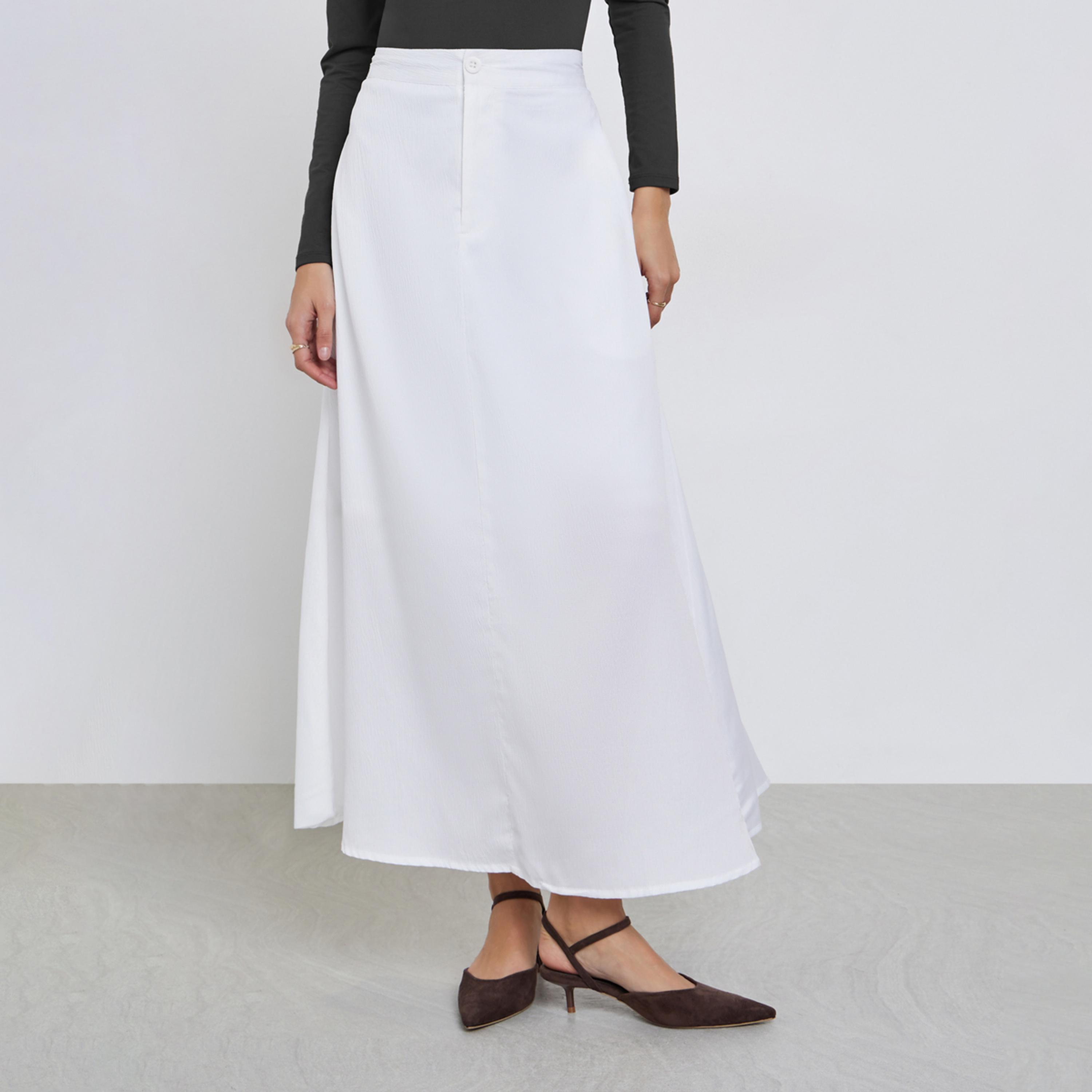 Styli Off-White A-Line Maxi Skirt-women-clothing-bottoms-skirts-image-1