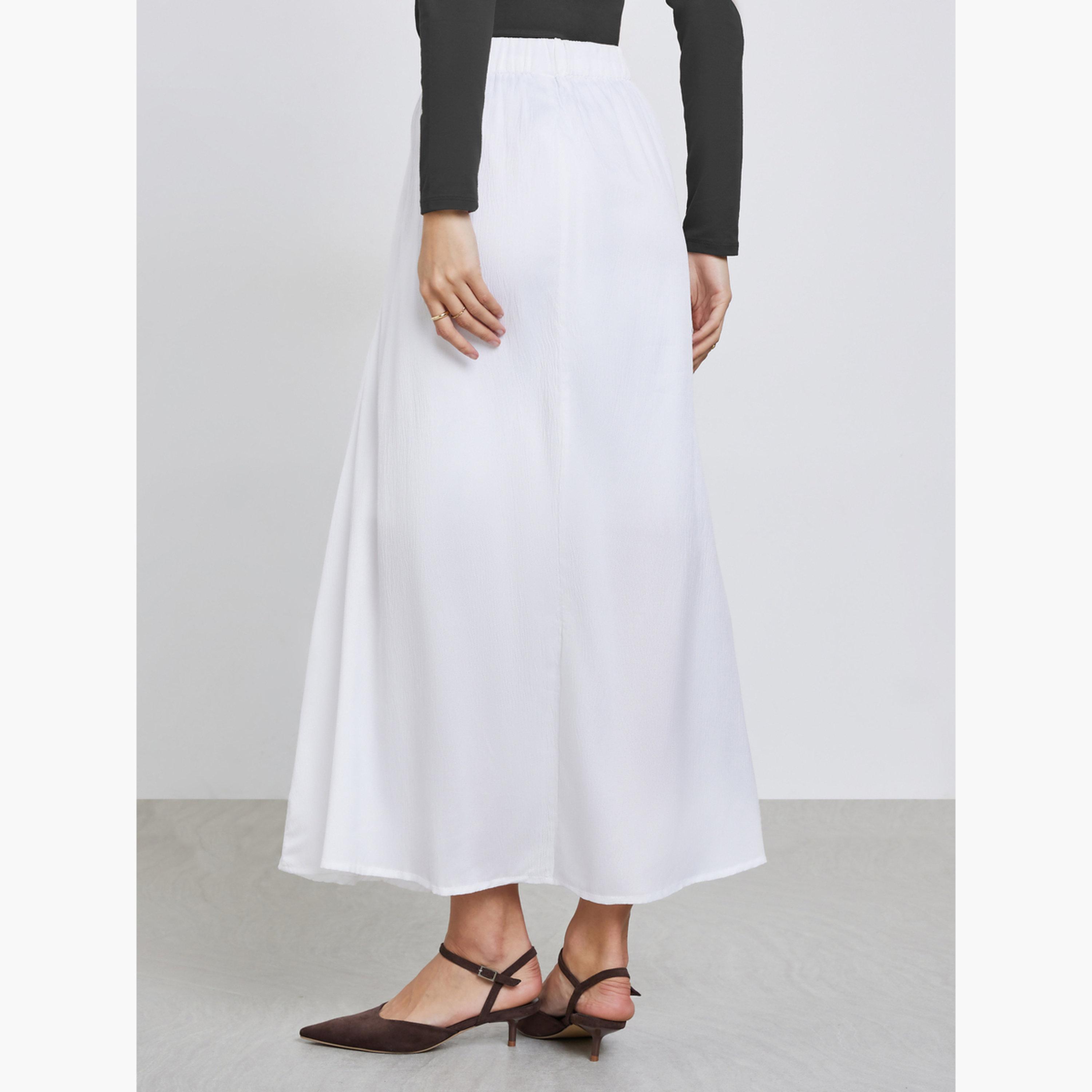 Styli Off-White A-Line Maxi Skirt-women-clothing-bottoms-skirts-image-4
