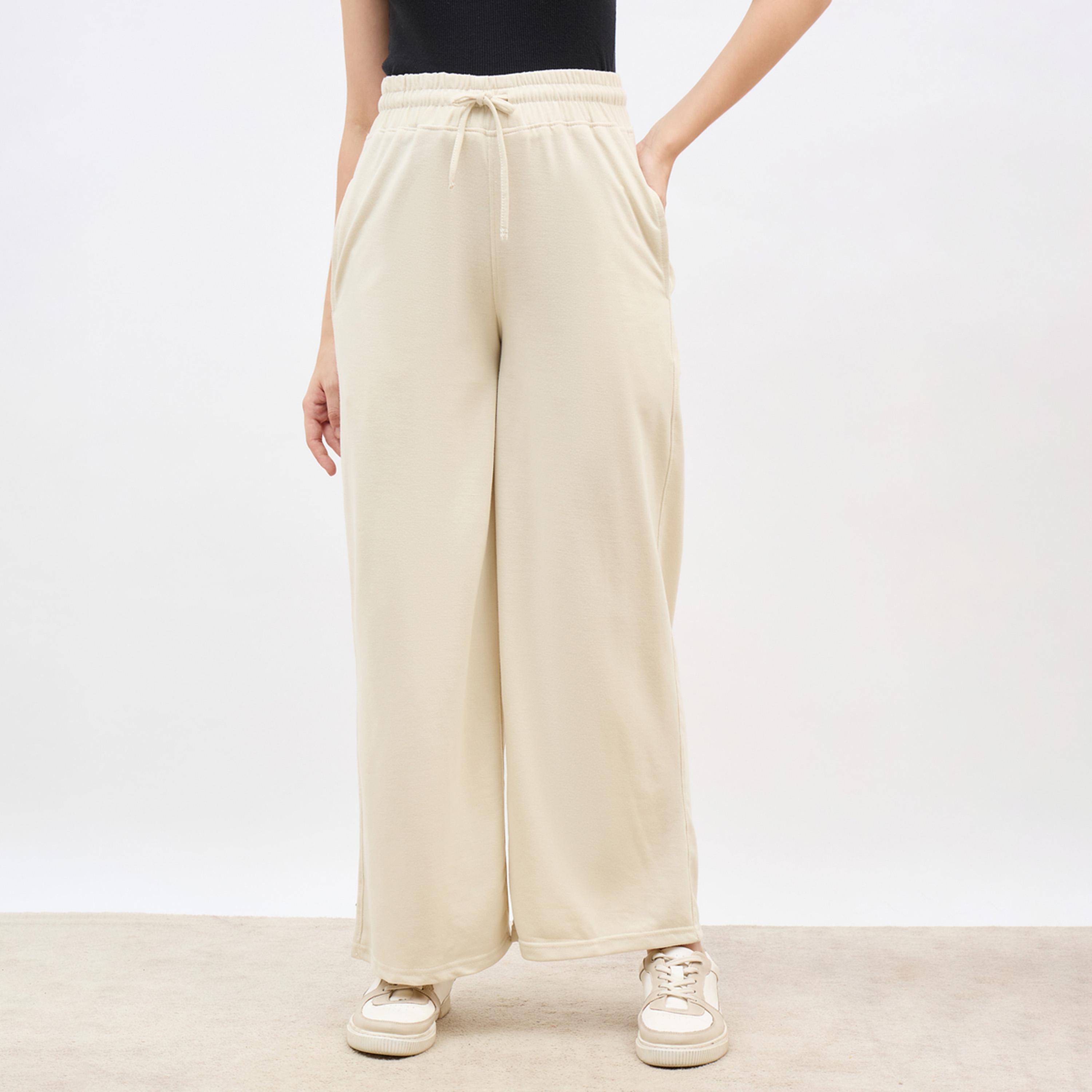 ستايلي - بنطال رياضي واسع الساق مع رباط-women-clothing-bottoms-joggers-image-1