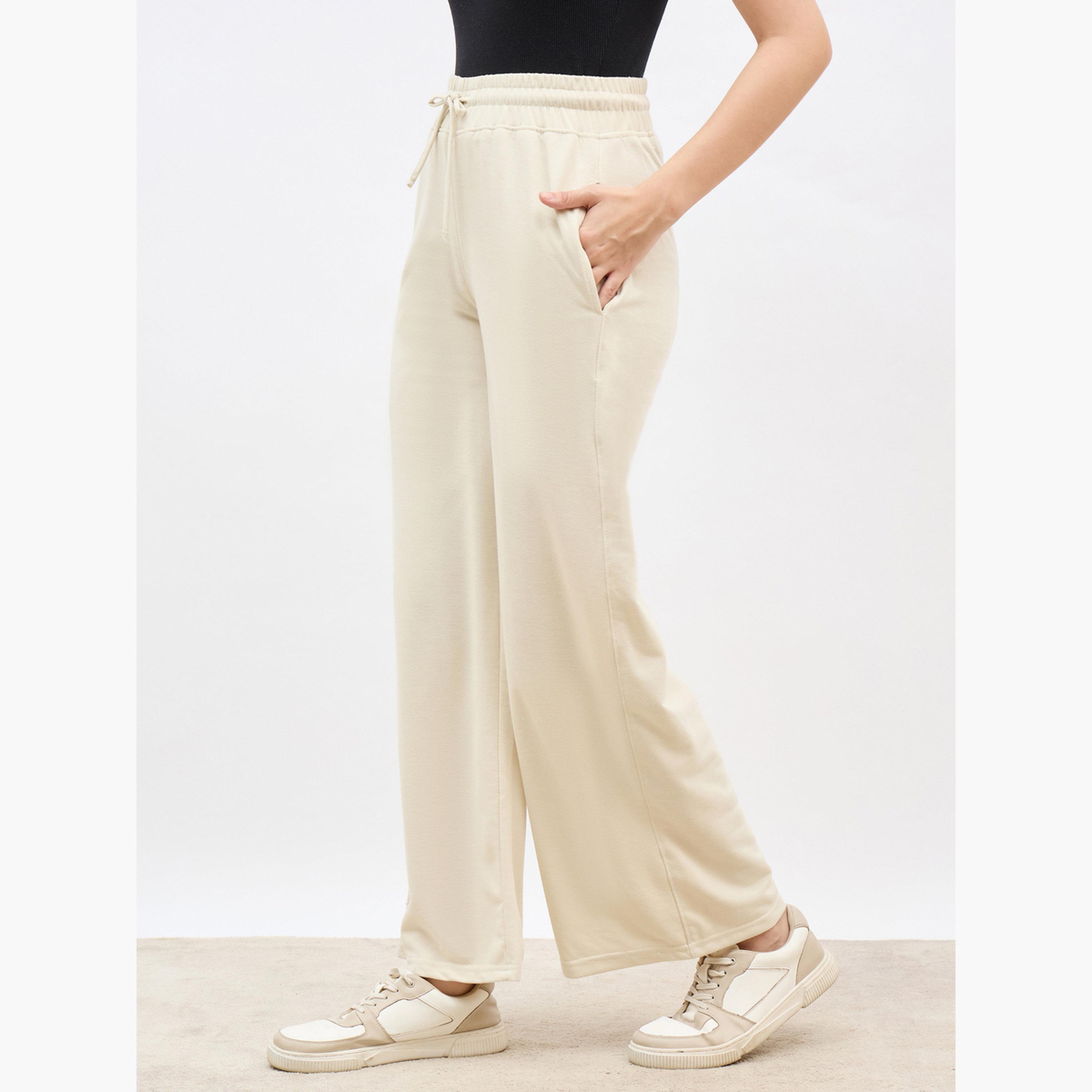 ستايلي - بنطال رياضي واسع الساق مع رباط-women-clothing-bottoms-joggers-image-3