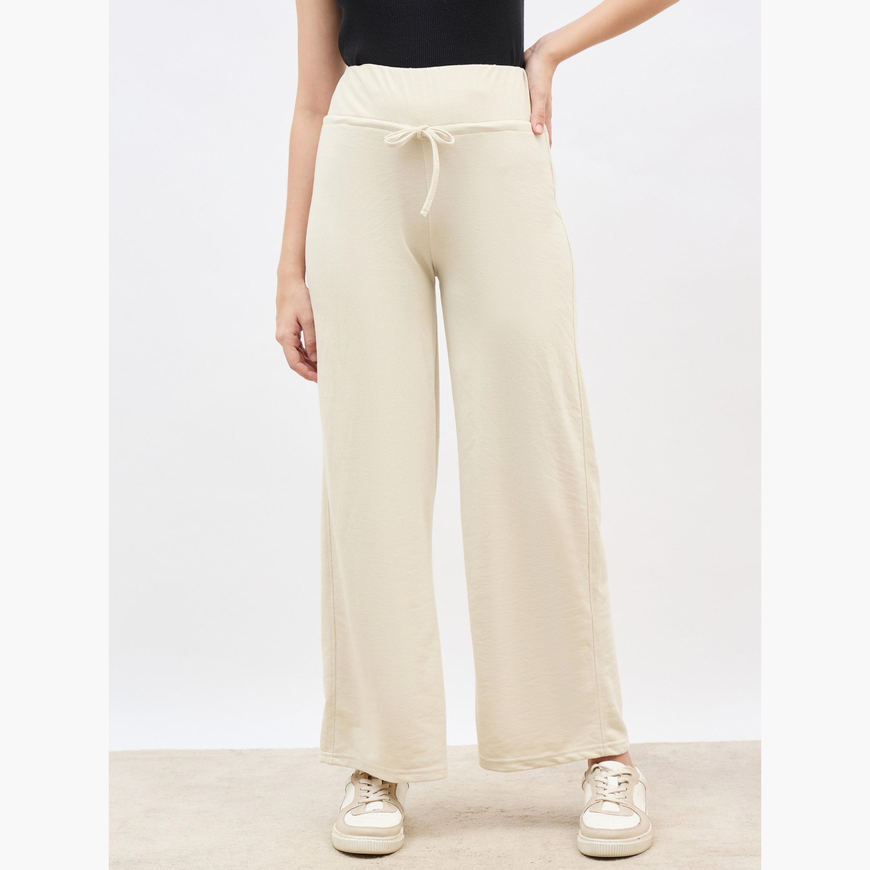 ستايلي - بنطال رياضي بحزام خصر عريض ورباط-women-clothing-bottoms-joggers-image-1