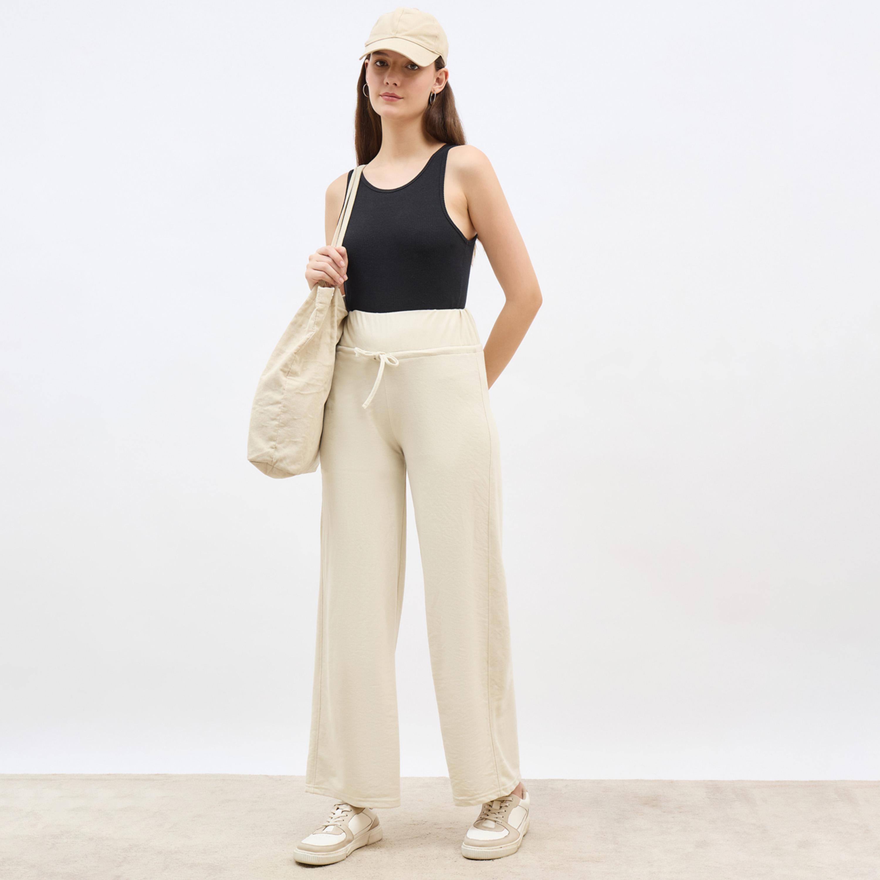 Styli Wide Waistband Joggers with Drawstring-women-clothing-bottoms-joggers-image-2