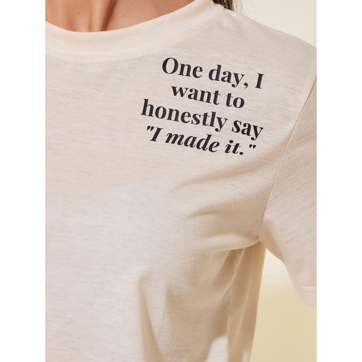 تيشيرت بطبعة كتابة وياقة دائرية-women-clothing-tshirts-image-3