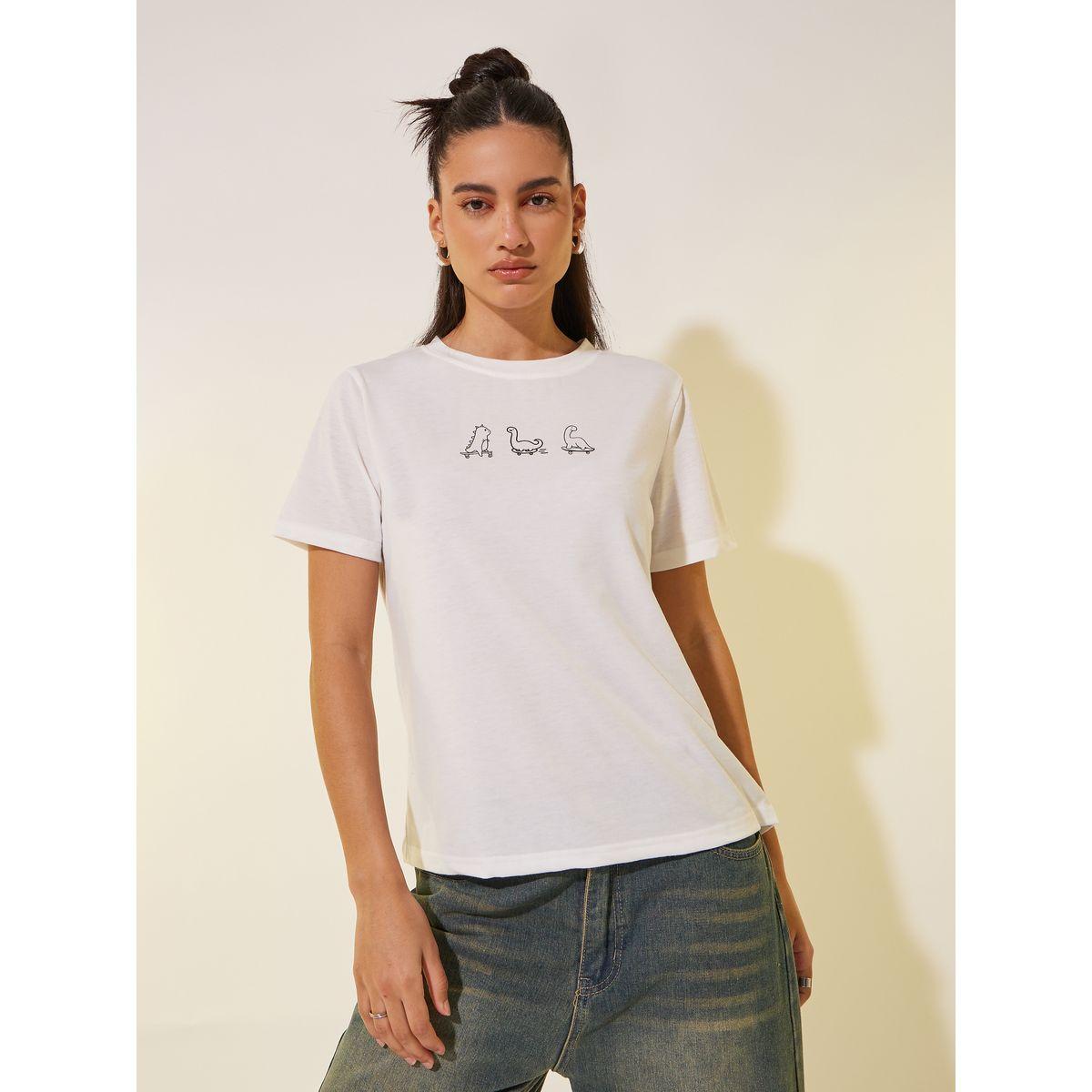 Styli Graphic Print Round Neck T-Shirt-women-clothing-tshirts-image-3