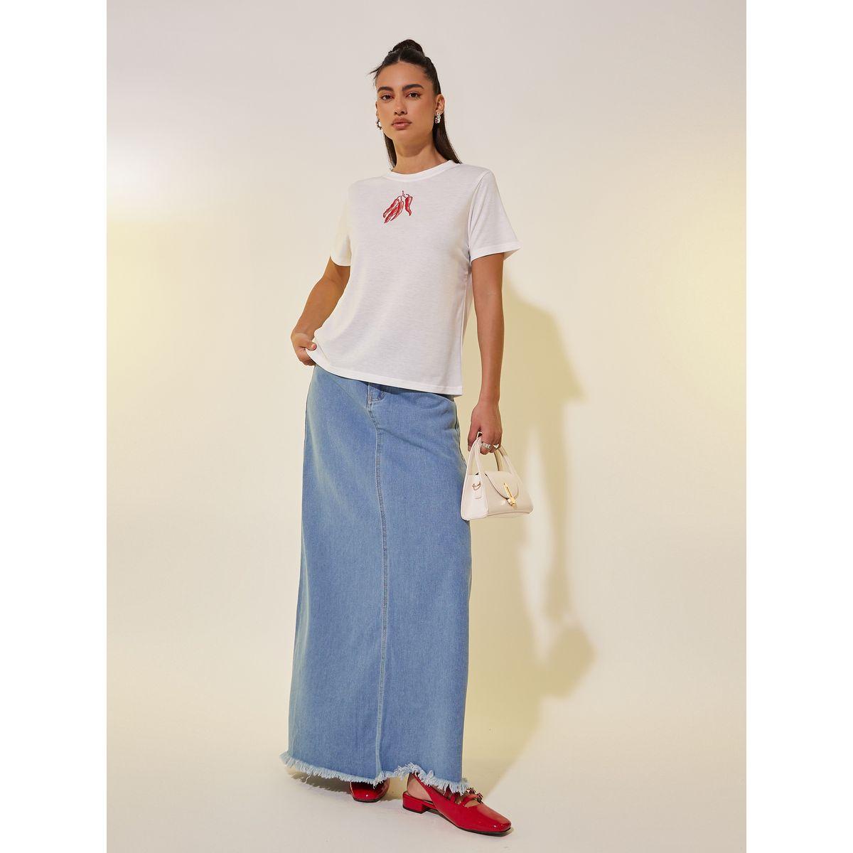 تيشيرت بطبعة جرافيك وياقة دائرية-women-clothing-tshirts-image-2