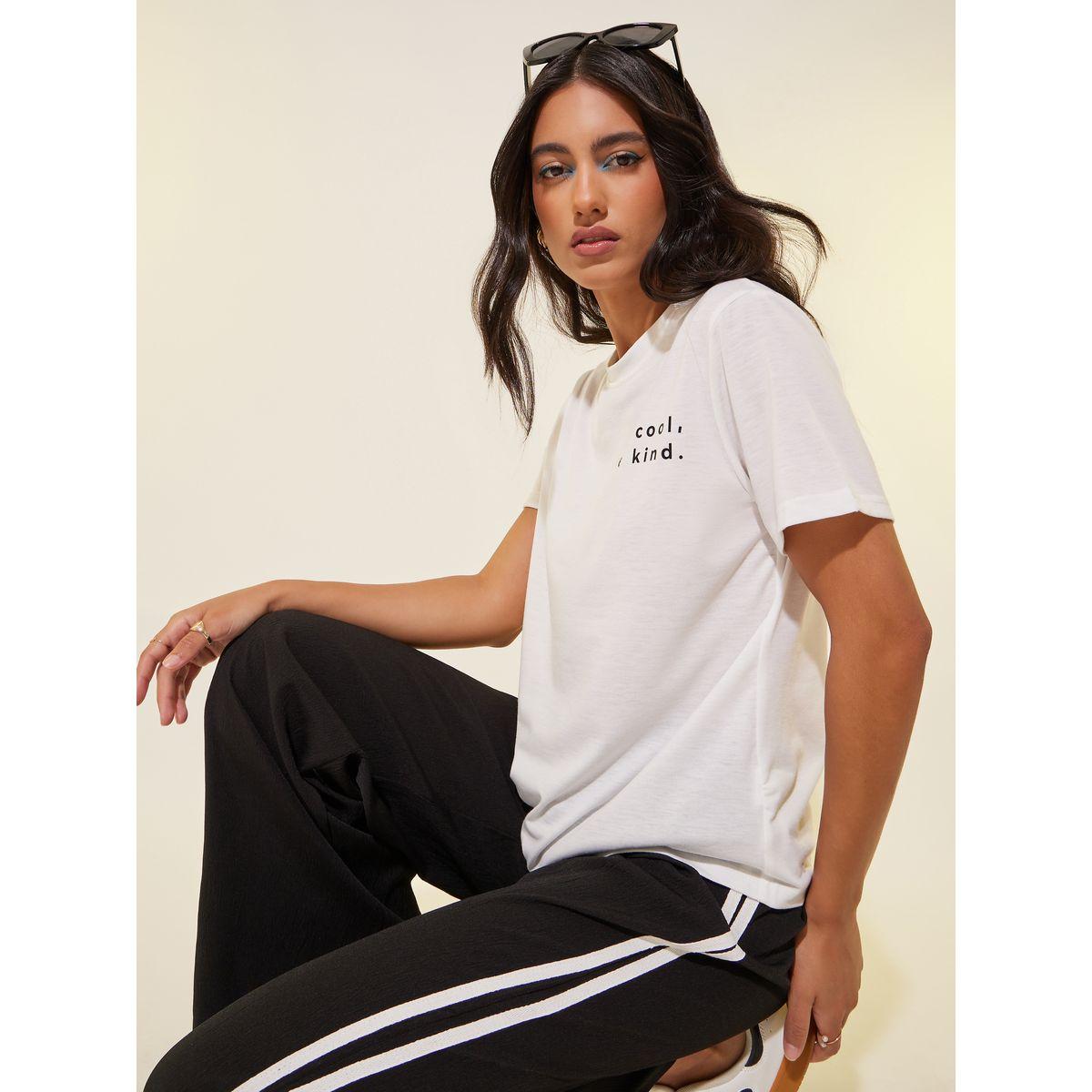 Styli Slogan Print Round Neck T-Shirt-women-clothing-tshirts-image-1
