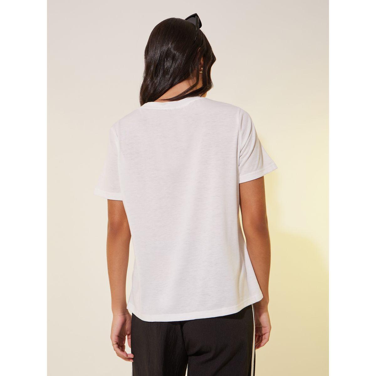 تيشيرت بطبعة كتابة وياقة دائرية-women-clothing-tshirts-image-5