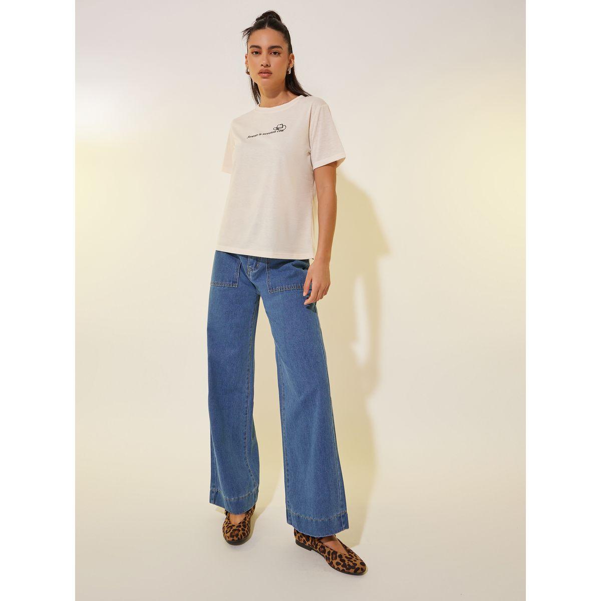 Styli Slogan Print Round Neck T-Shirt-women-clothing-tshirts-image-2