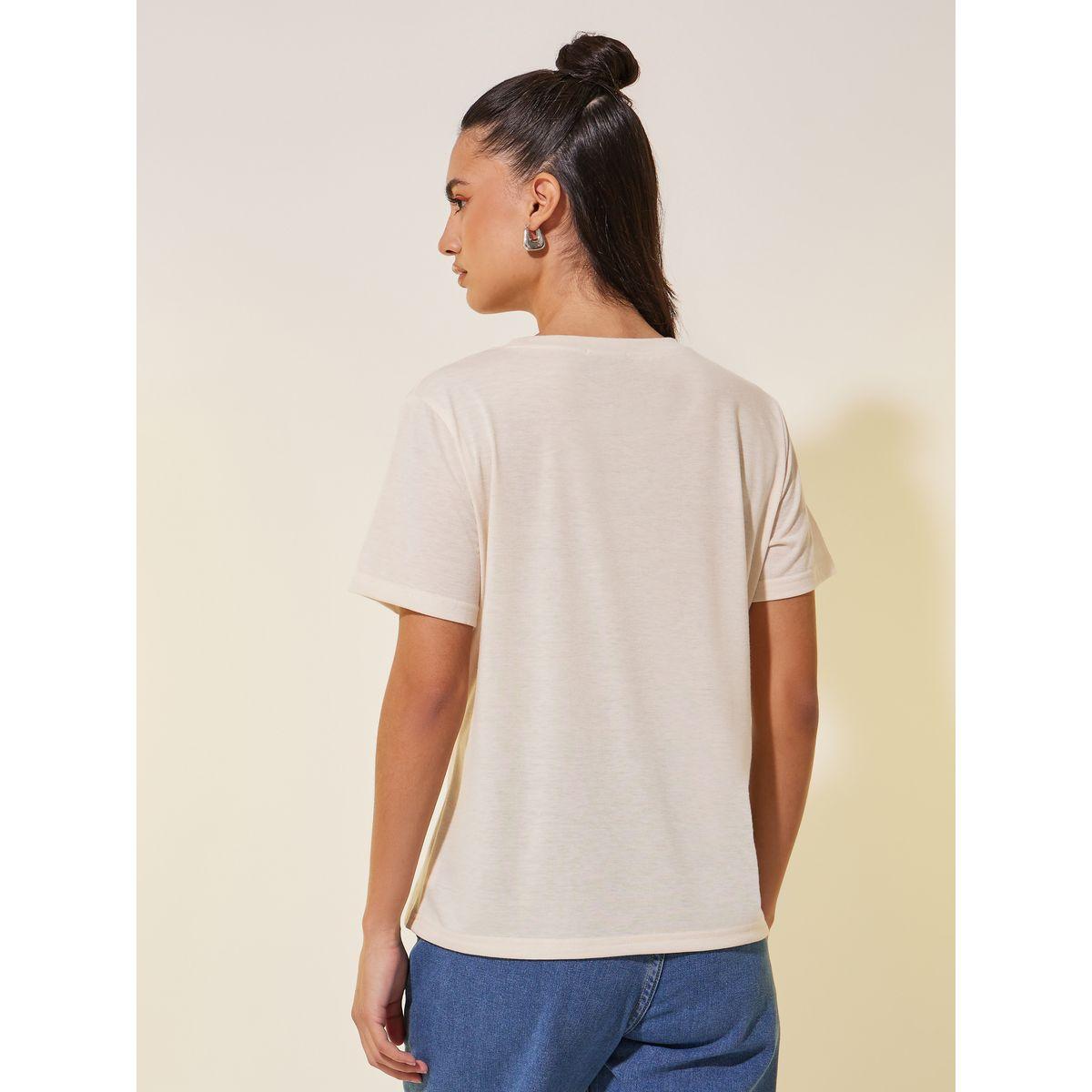 تيشيرت بطبعة كتابة وياقة دائرية-women-clothing-tshirts-image-4