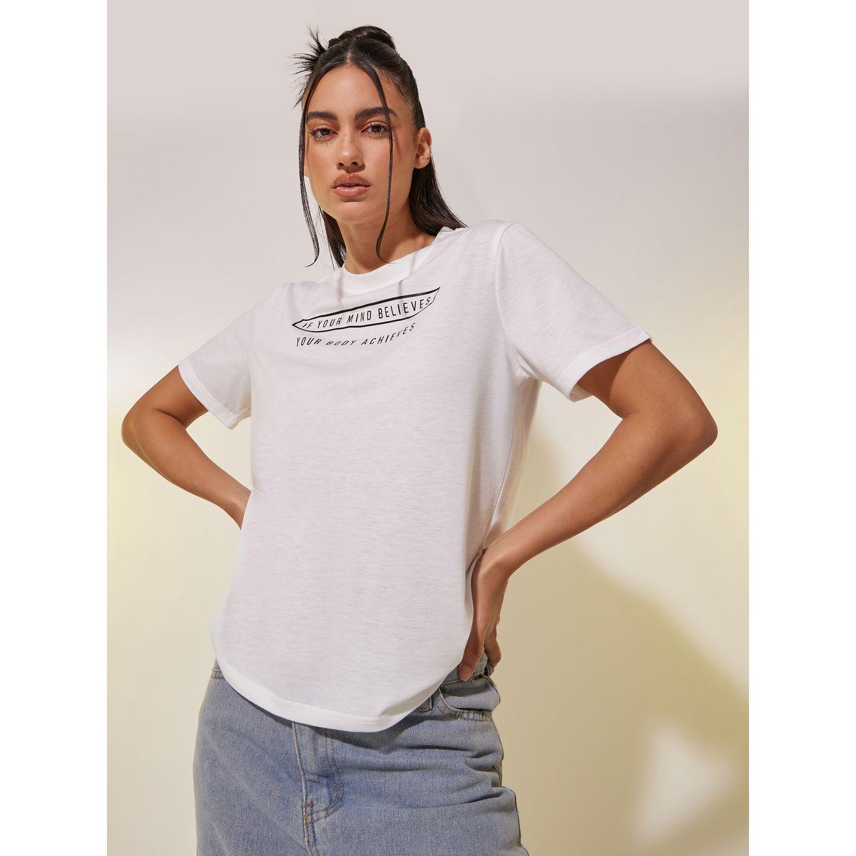 Styli Slogan Print Round Neck T-Shirt-women-clothing-tshirts-image-1