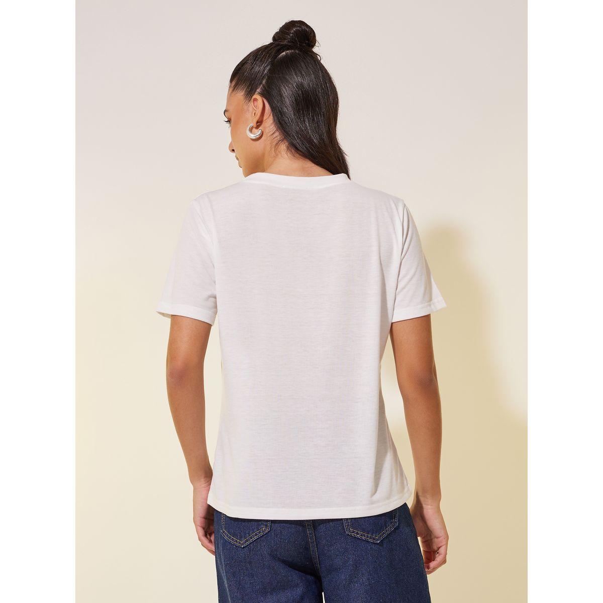 تيشيرت بطبعة كتابة وياقة دائرية-women-clothing-tshirts-image-4