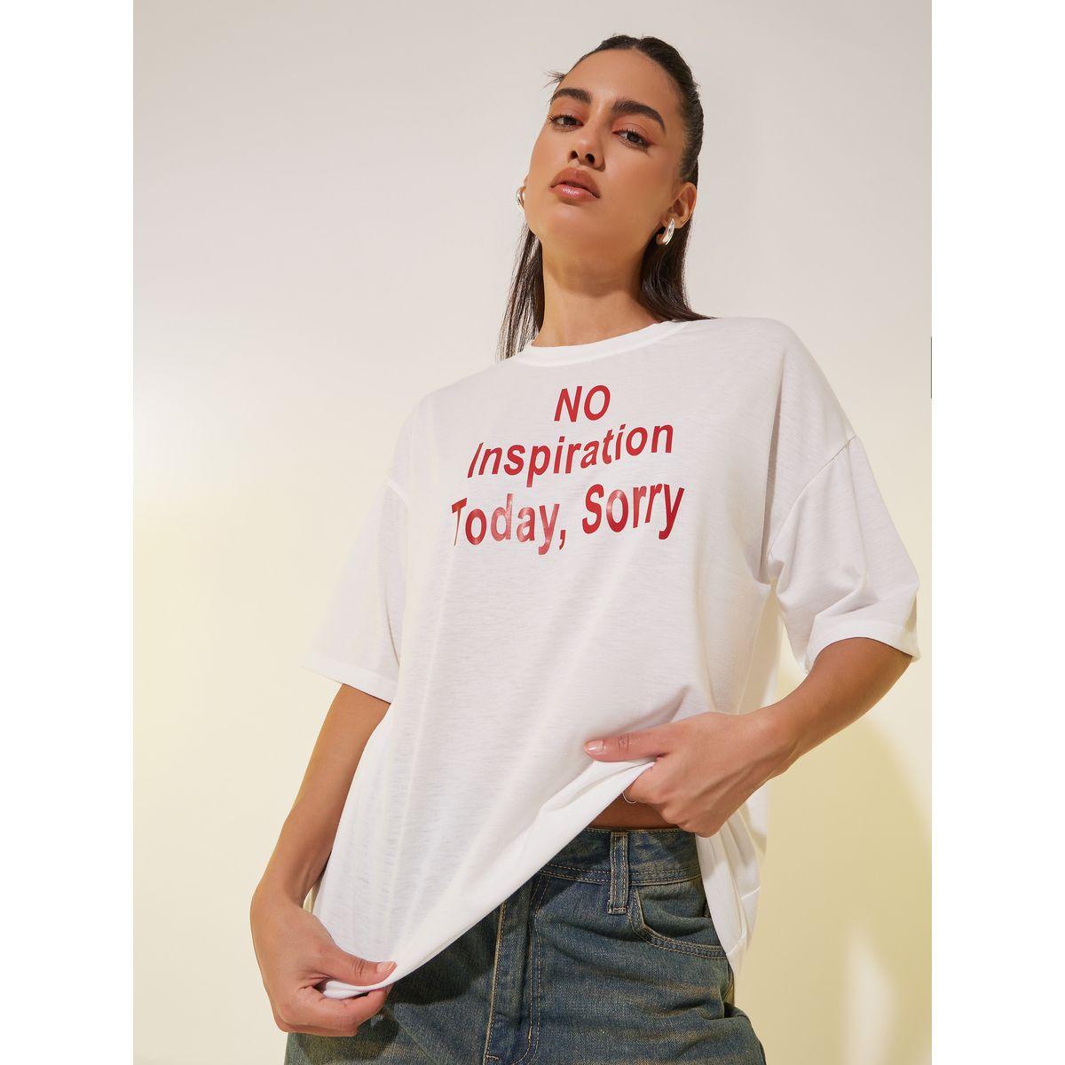 Styli Slogan Print Round Neck T-Shirt-women-clothing-tshirts-image-1