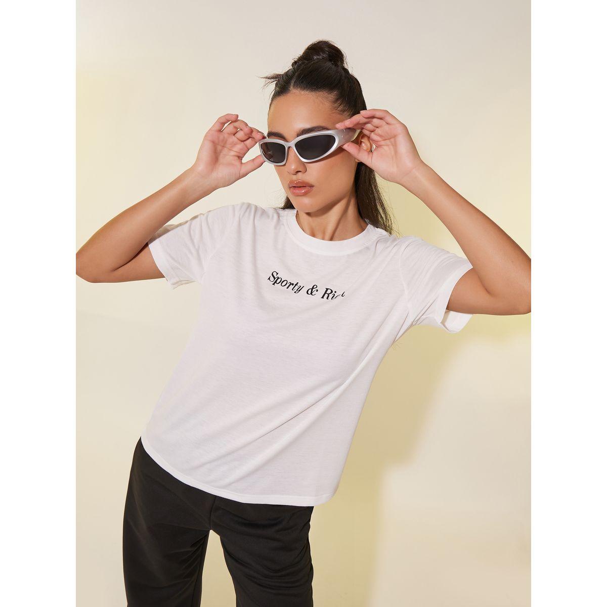 Styli Slogan Print Round Neck T-Shirt-women-clothing-tshirts-image-1