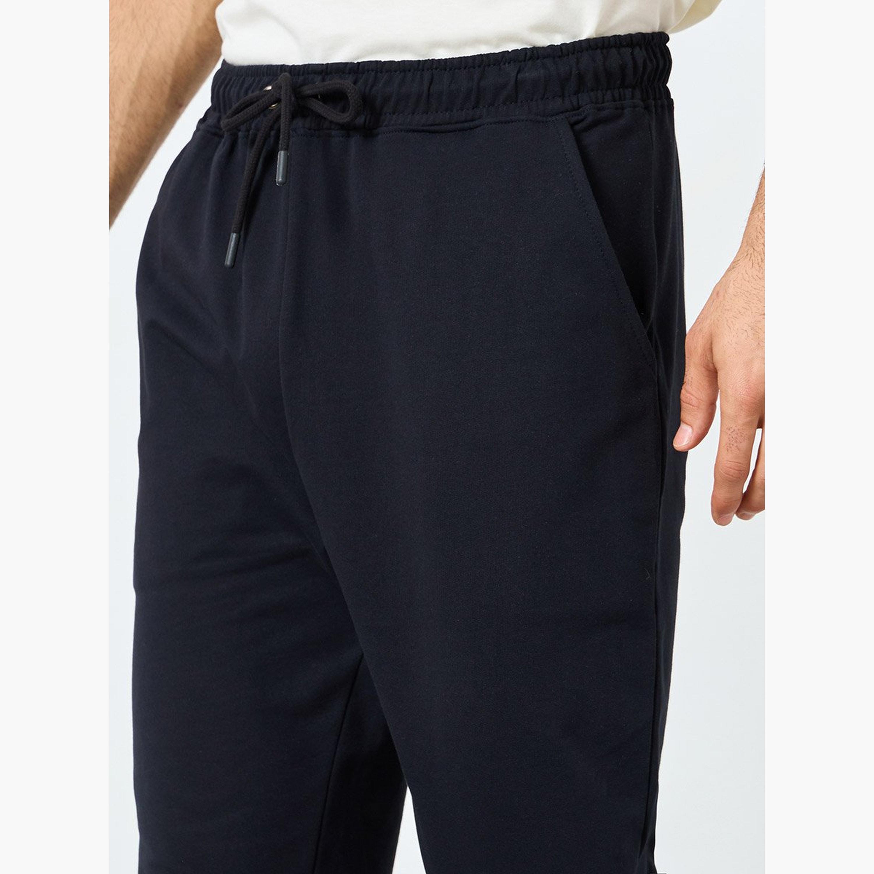 ستايلي - بنطال رياضي تيري سادة بحافة مستقيمة مفتوحة- قطعتين-men-clothing-sportswearandactivewear-bottoms-joggers-image-4